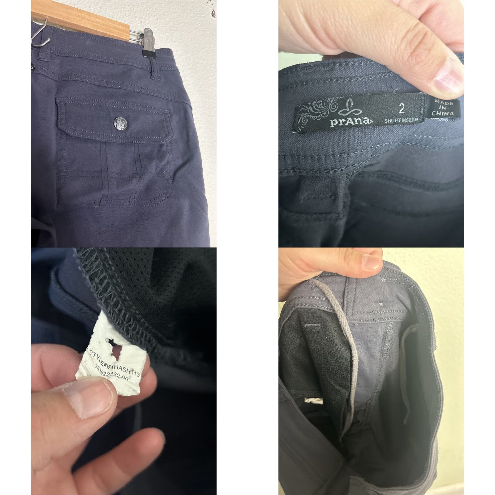 Prana Prana Halle Pants Women 2 Gray Straight Cargo Moisture Wicking Quick Dry Drawstring Flat Front Nylon Size 30" / US 8 / IT 44 - 9 Thumbnail