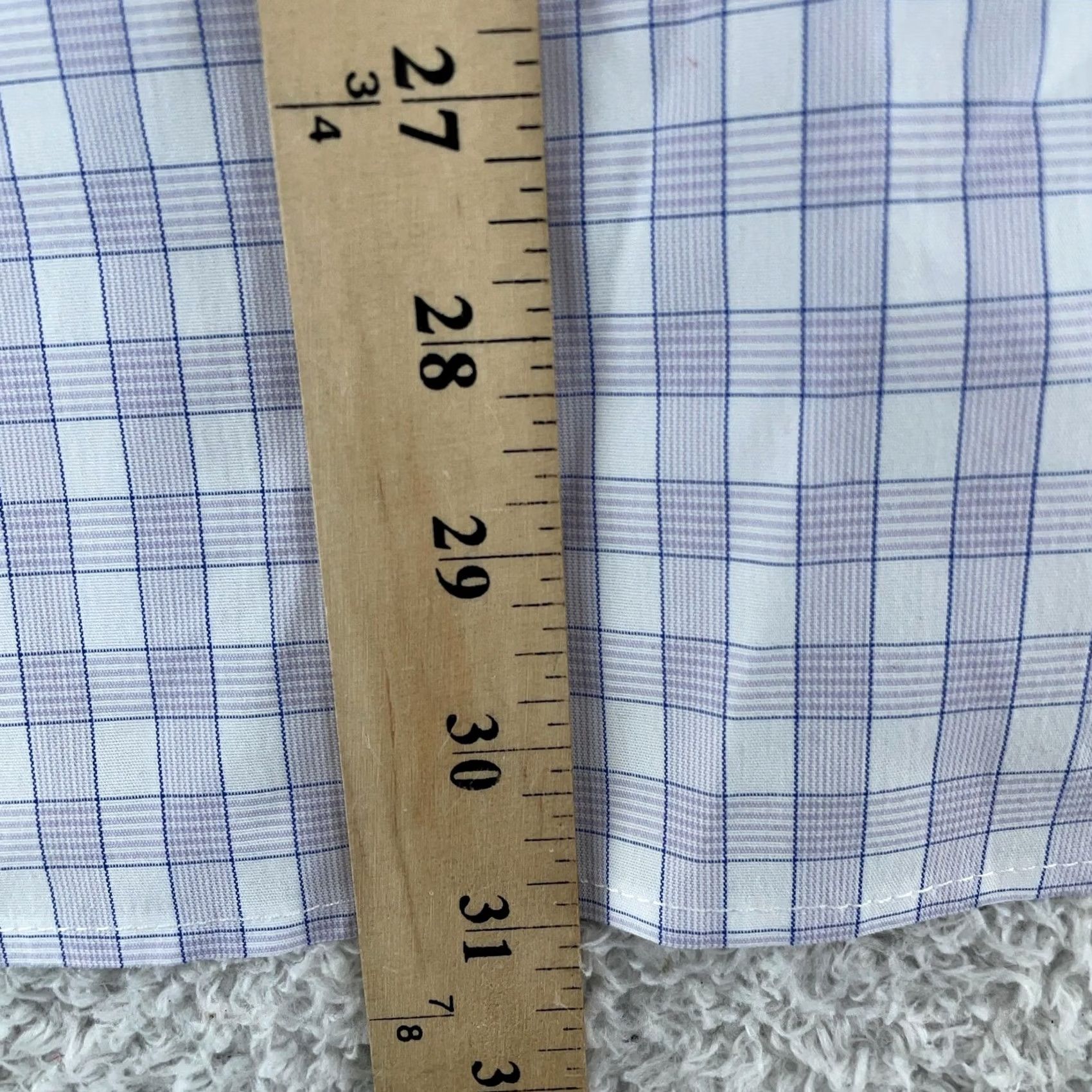 Tailorbyrd TAILORBYRD Performance Shirt Mens 2XL Blue White Plaid Button-Down Collar Shirt Size US XXL / EU 58 / 5 - 6 Thumbnail