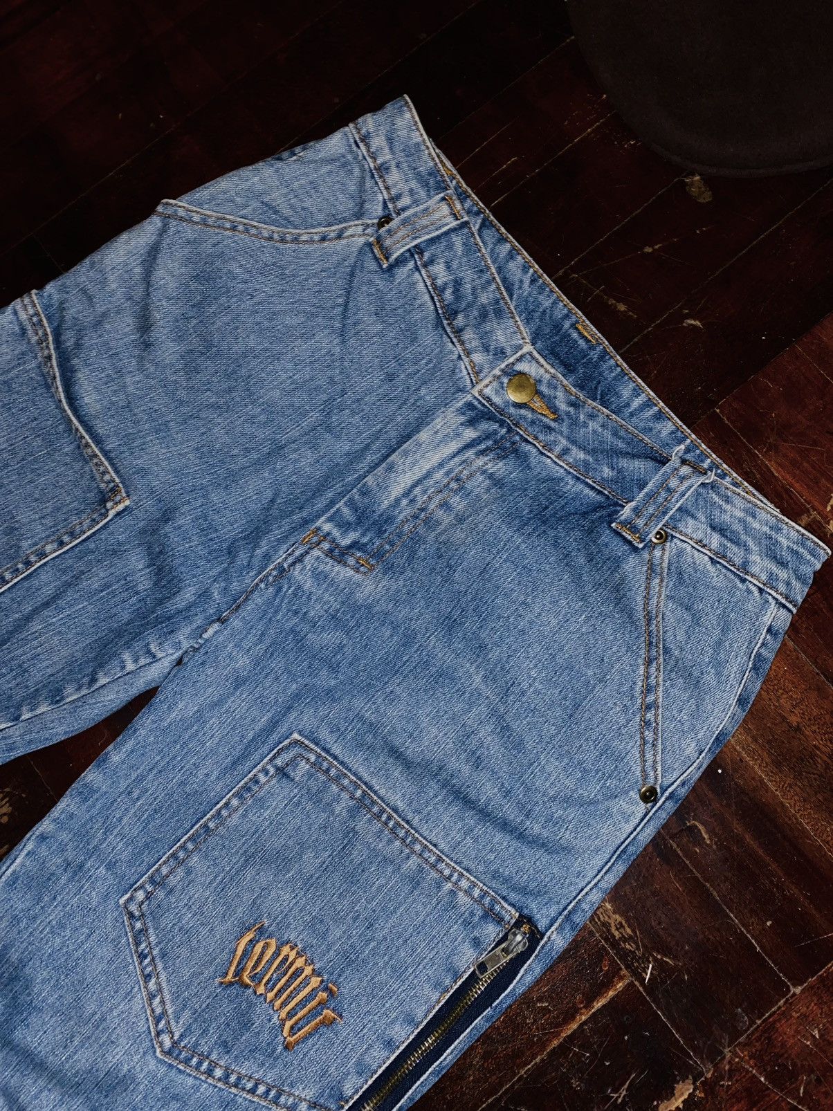 Hysteric Glamour × Japanese Brand Grunge Punk Boot cut Zippers Y2k Distressed Denim Jeans Size 28" / US 6 / IT 42 - 2 Thumbnail