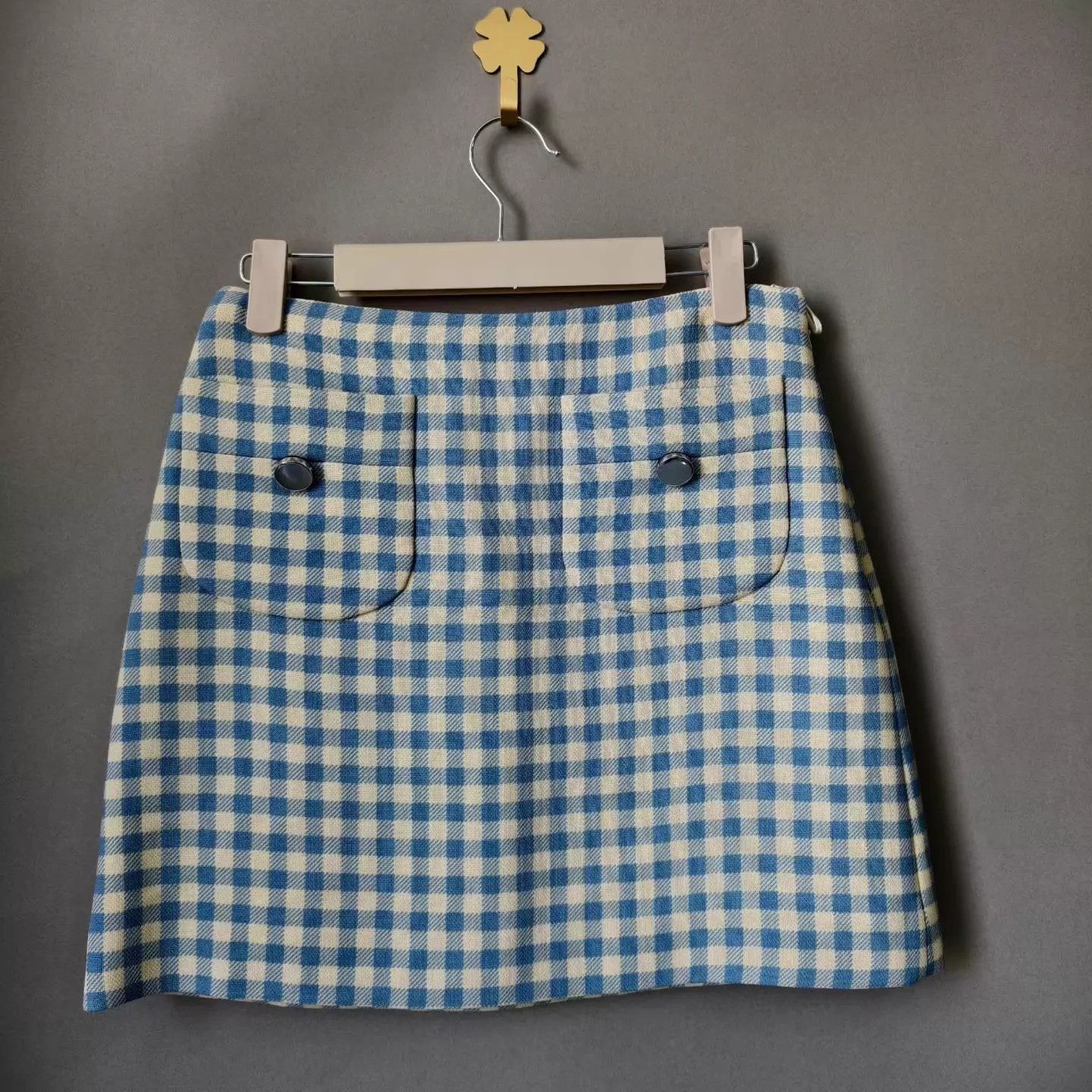 Prada Prada Gingham Pencil Skirt 36 Size 25" / US 0 / IT 36 - 1 Thumbnail