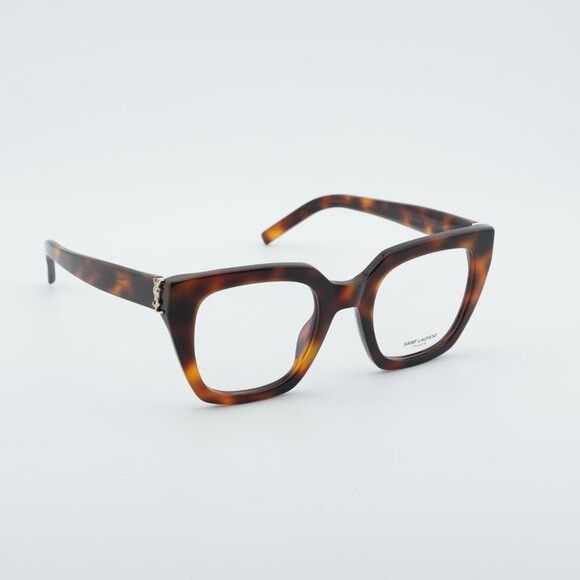 Saint Laurent Paris Saint Laurent SL M143 OPT 003 Eyeglasses Havana 51mm Square Size ONE SIZE - 4 Thumbnail