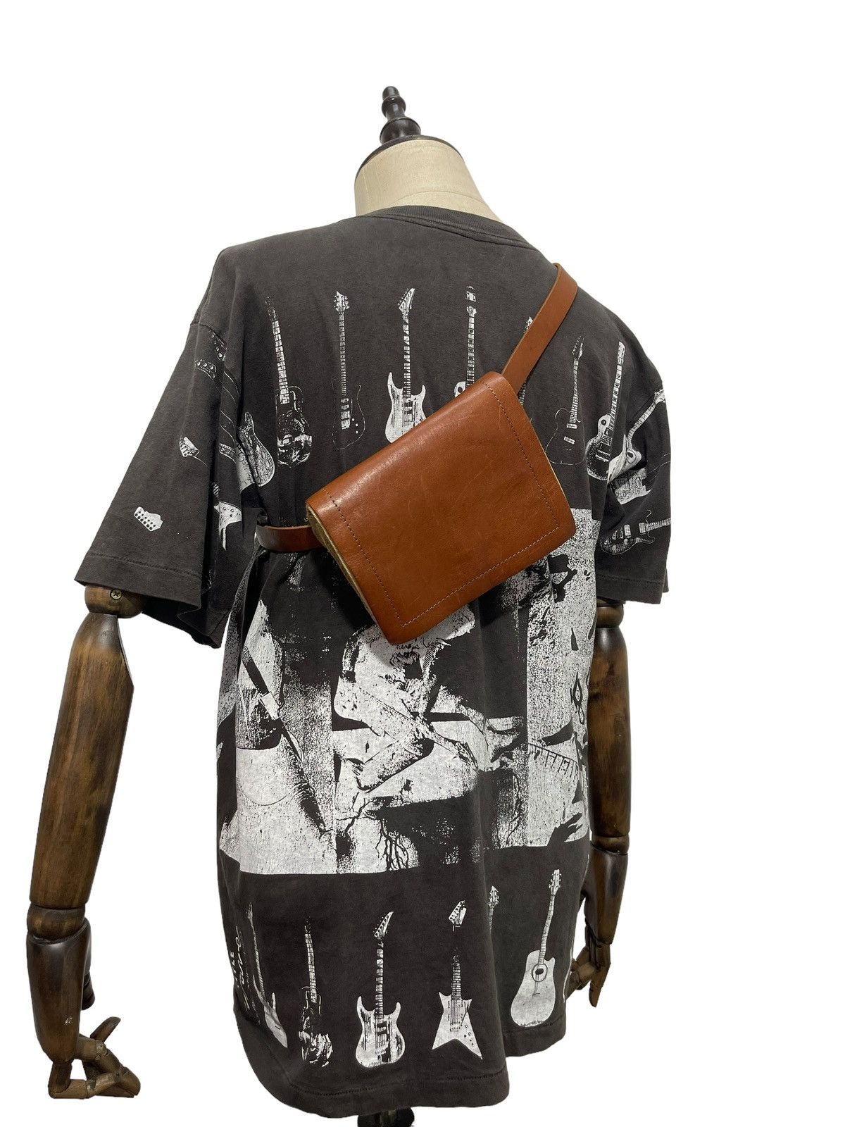 Japanese Brand Waist Bag Paquet Leather Cotton Canvas 3🟩 Size ONE SIZE - 2 Thumbnail