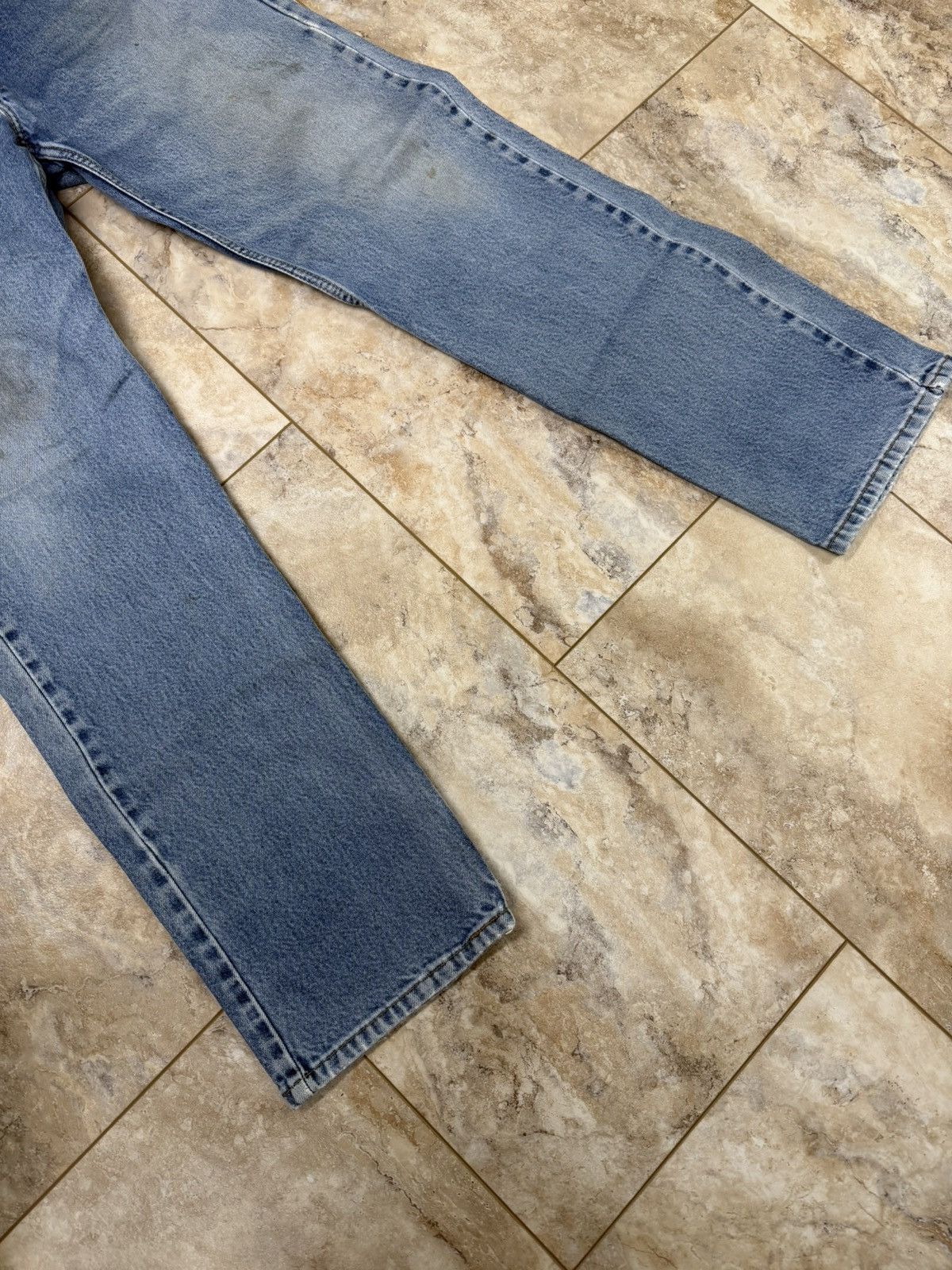 Levi's Levi’s Vintage 505 Light Wash Distressed Denim Size US 34 / EU 50 - 4 Thumbnail