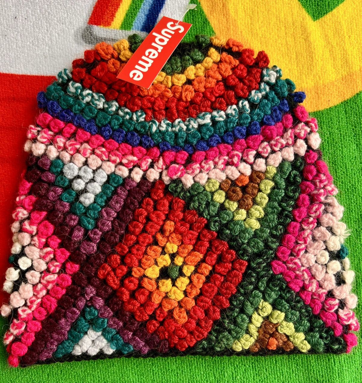 Supreme Textured Knit Beanie FW25 – multicolor hat