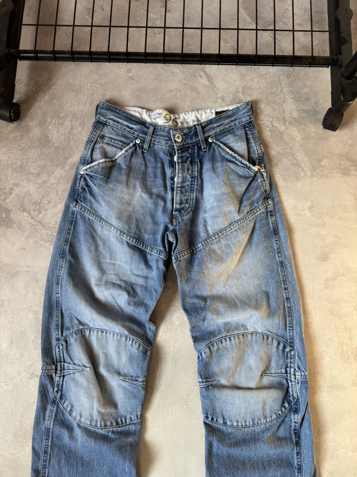 G-Star Vintage G-Star Raw Elwood Buckleback Distressed Jeans Size US 30 / EU 46 - 11 Thumbnail