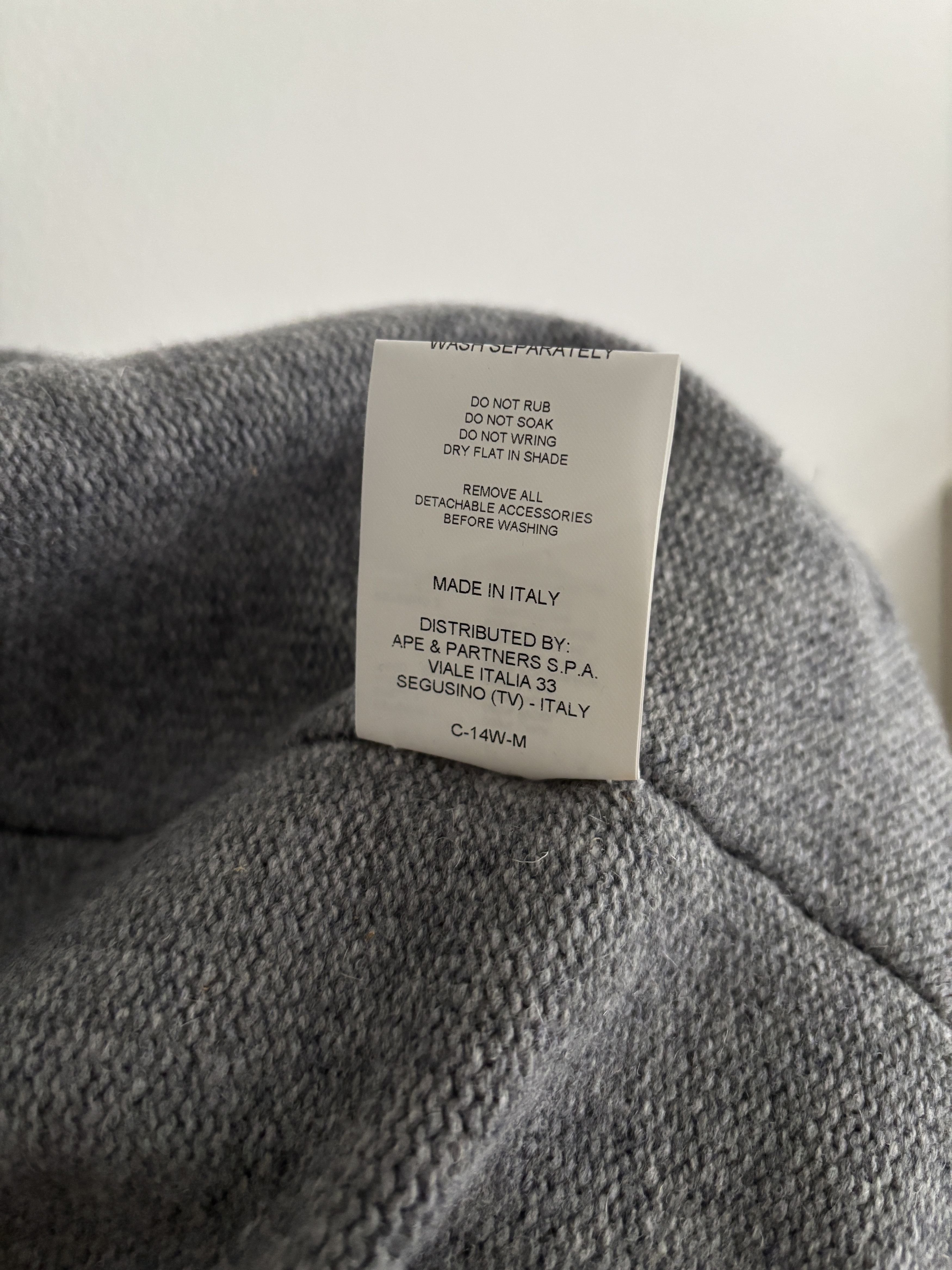 Parajumpers $875 Grey Knit Wool Zip Hood Cardigan Sweater Raglan Sleeve Size US L / EU 52-54 / 3 - 14 Thumbnail