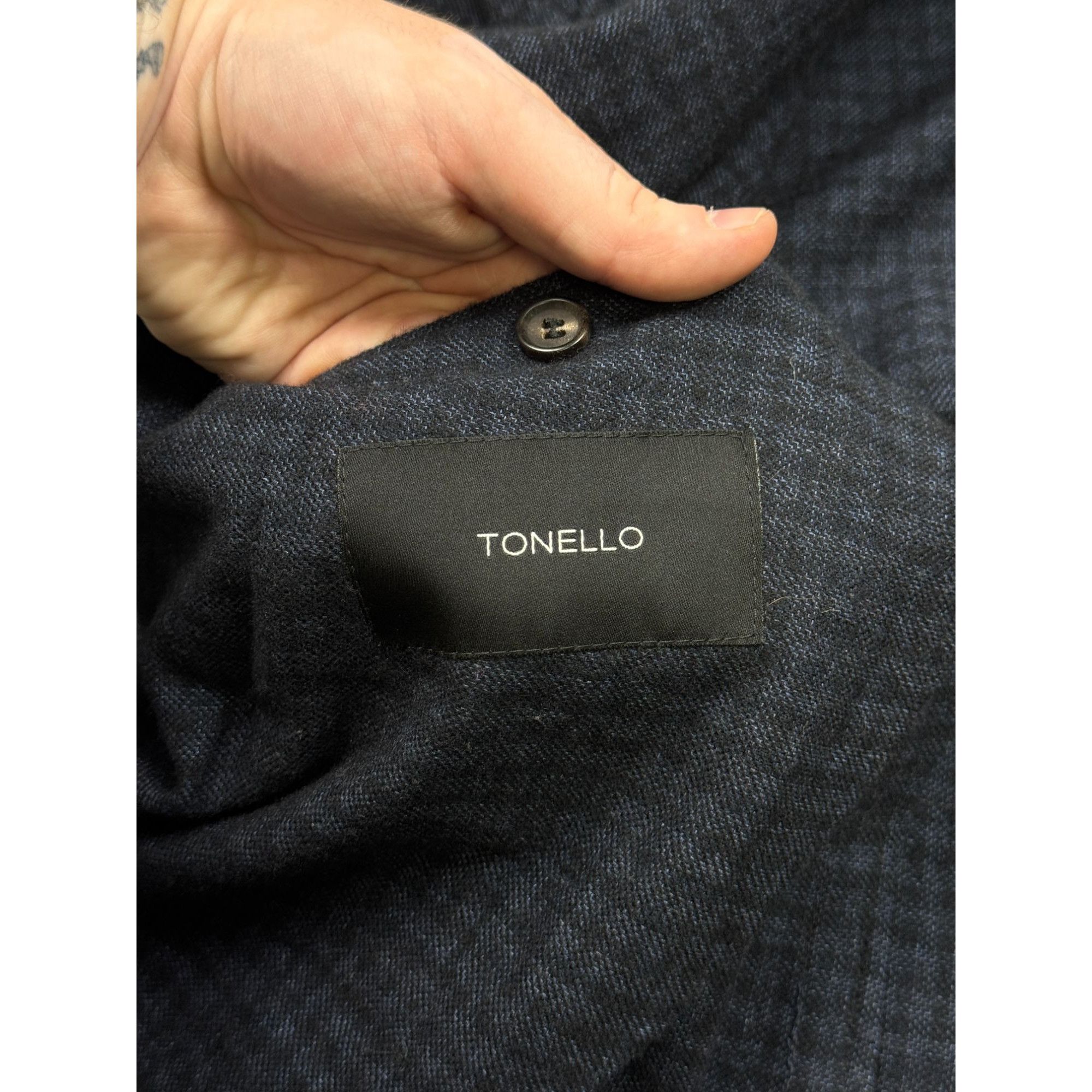 Tonello Tonello Double Breasted Wool Blazer (Y1280) Size 38R - 5 Thumbnail