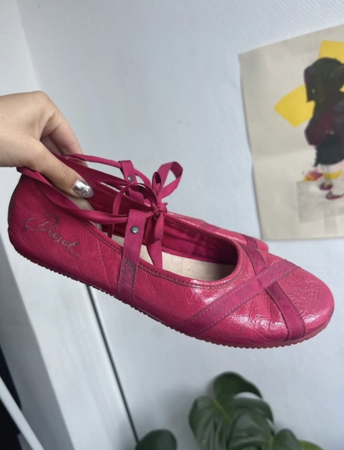 Diesel Diesel Leather Ballerina Flats Size US 9 / IT 39 - 2 Thumbnail