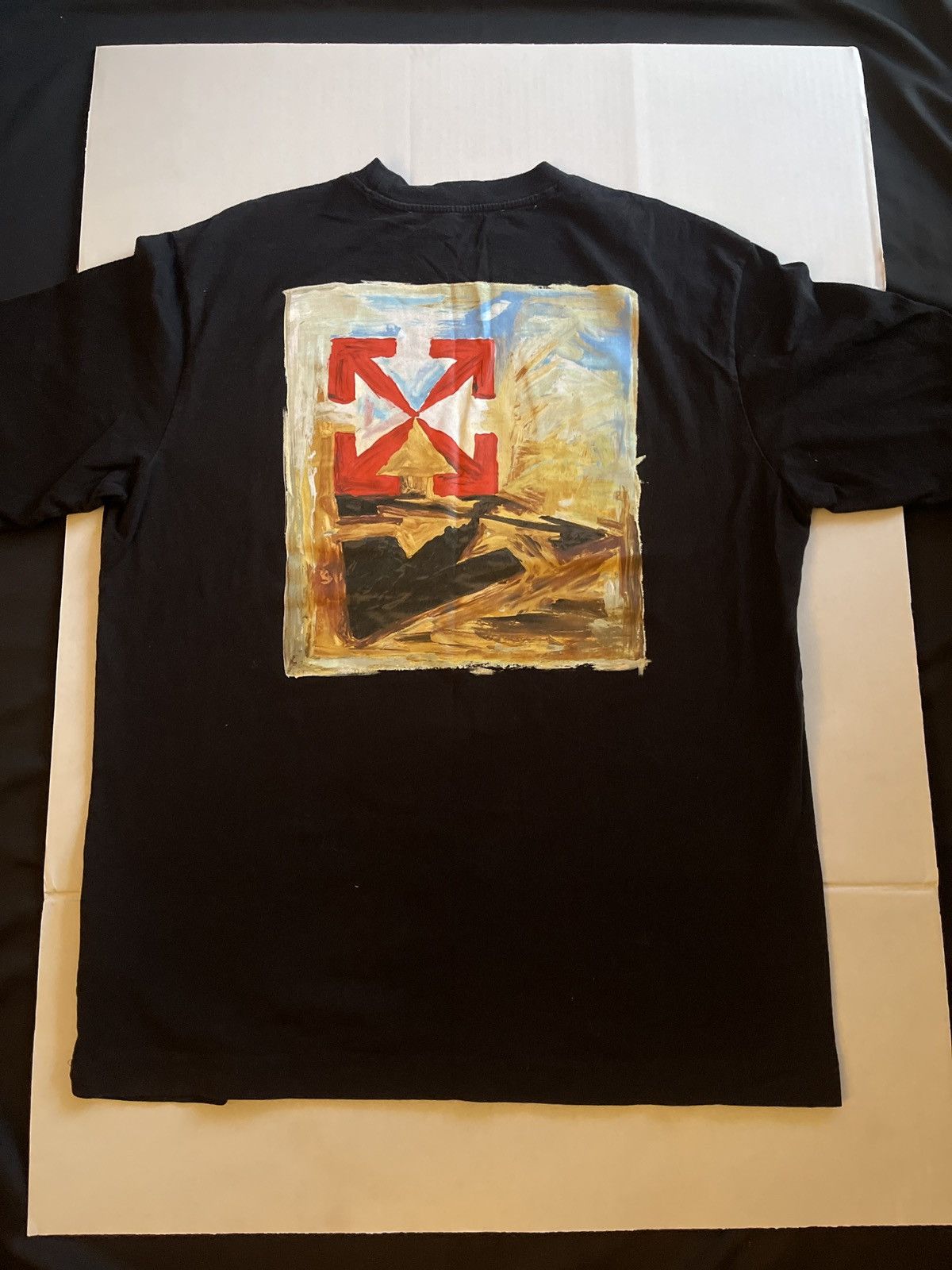 Off-White OFF-WHITE Arrow On Canvas Print Tee Size US XL / EU 56 / 4 - 2 Thumbnail