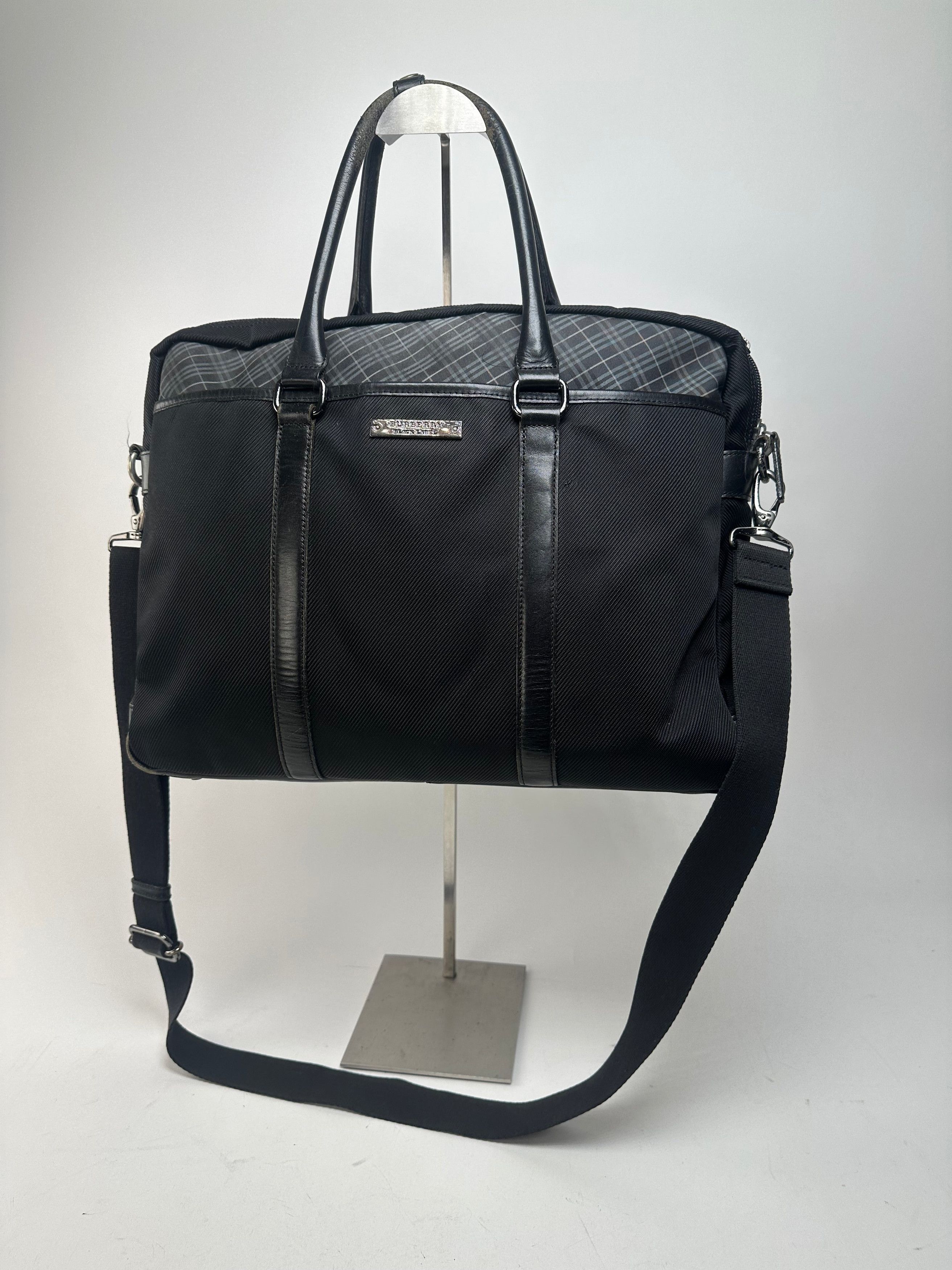 Burberry Black Nylon Briefcase with Multiple Compartments Size ONE SIZE - 1 Thumbnail