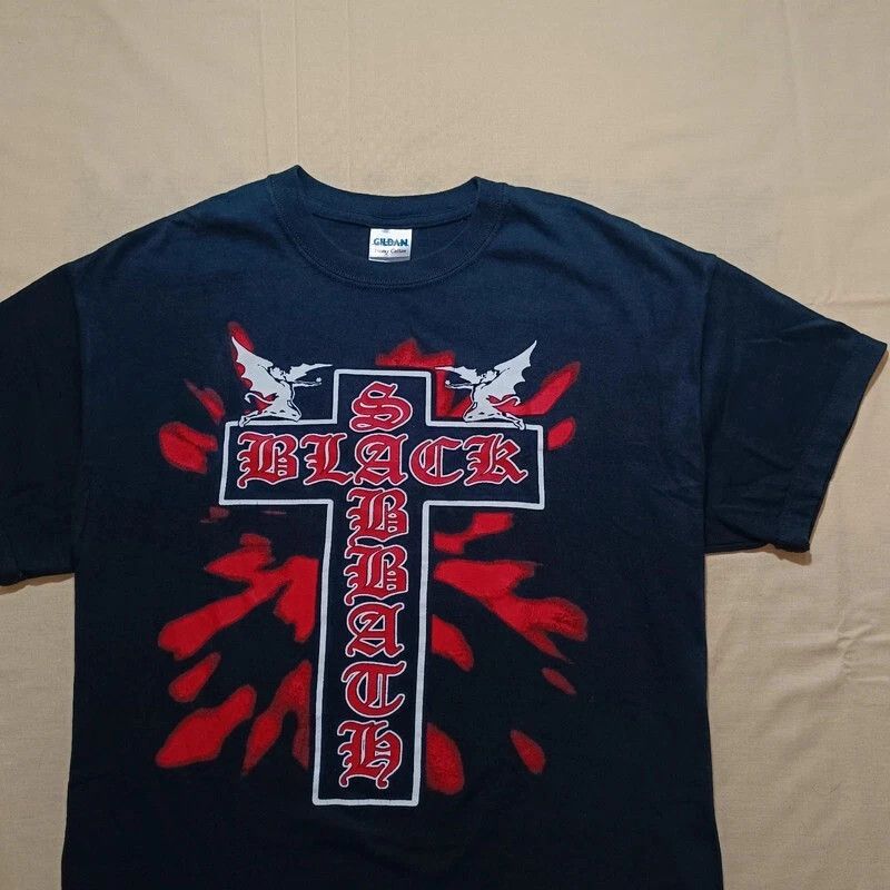 Black Sabbath VERY RARE Vintage Black Sabbath Black Tshirt Cross L Size US L / EU 52-54 / 3 - 4 Thumbnail