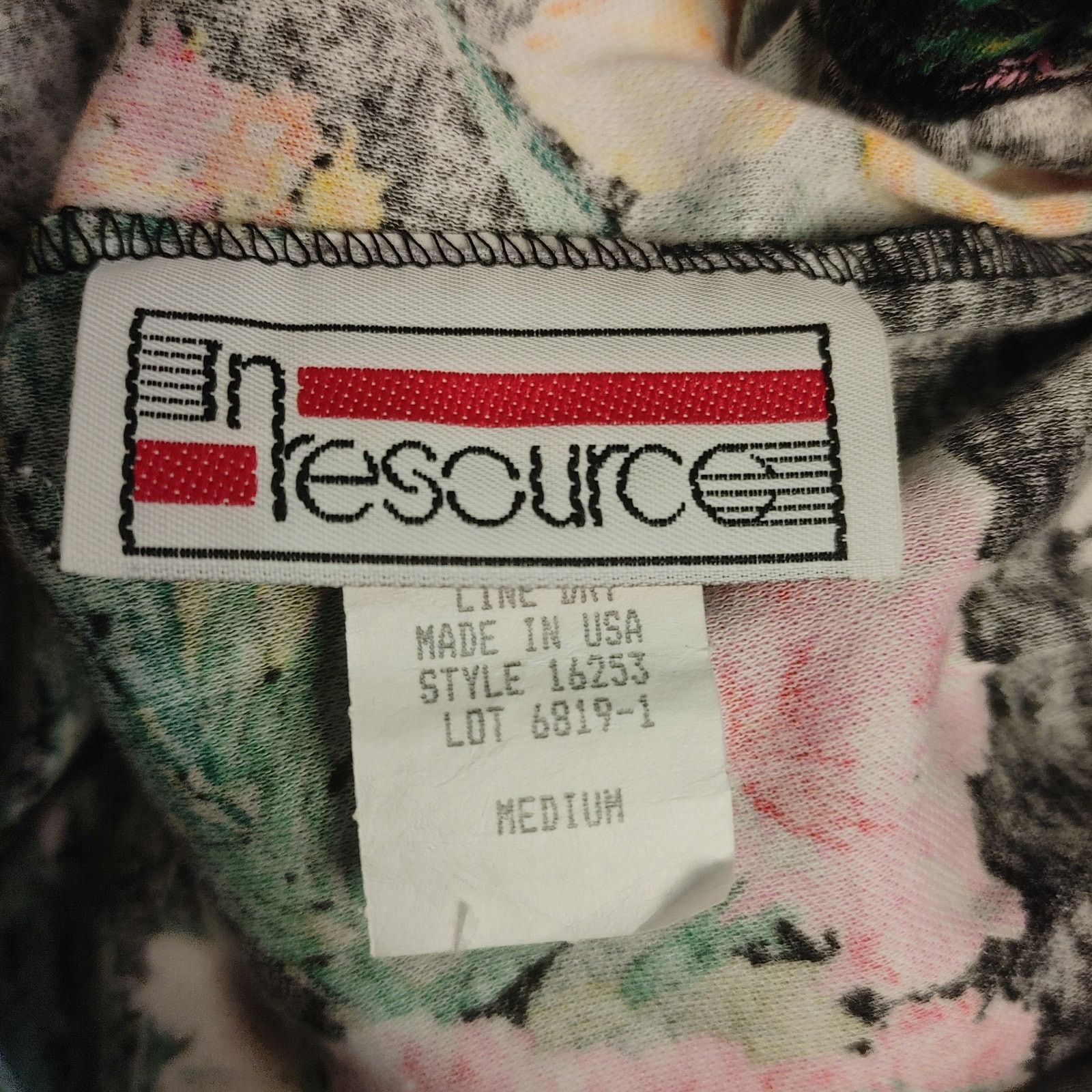 Other VTG In Resource Women M Black/MultiColor Floral Pencil Skirt Size 28" / US 6 / IT 42 - 3 Thumbnail