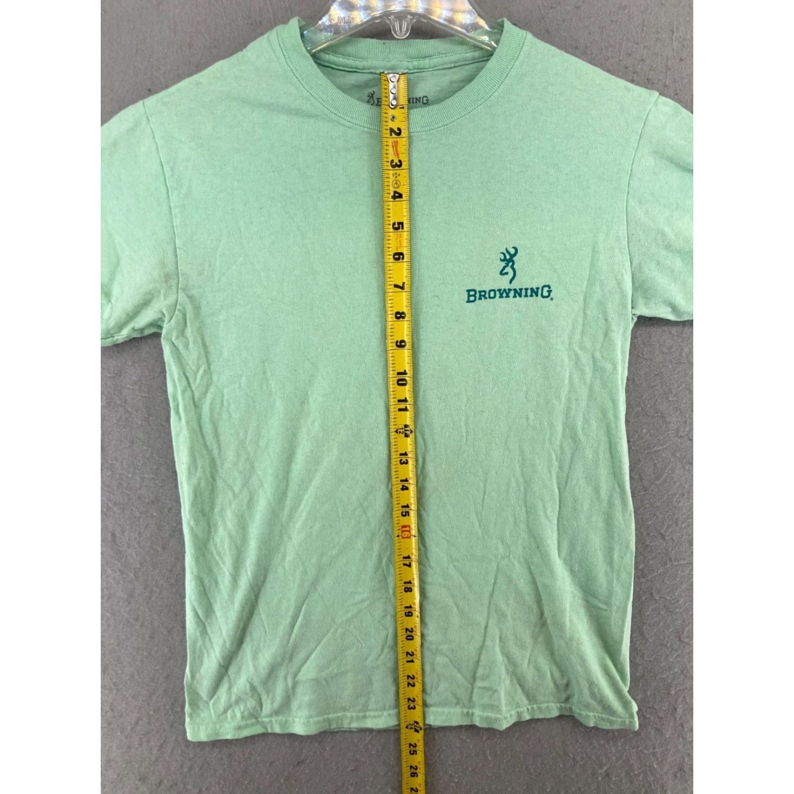 Vintage Browning Womens Shirt Small Green Outdoor Crewneck Cotton Jersey T‑Shirt - Casual, All Seasons, Regular Fit, 3/4 Sleeve? Wait. Size S / US 4 / IT 40 - 3 Thumbnail