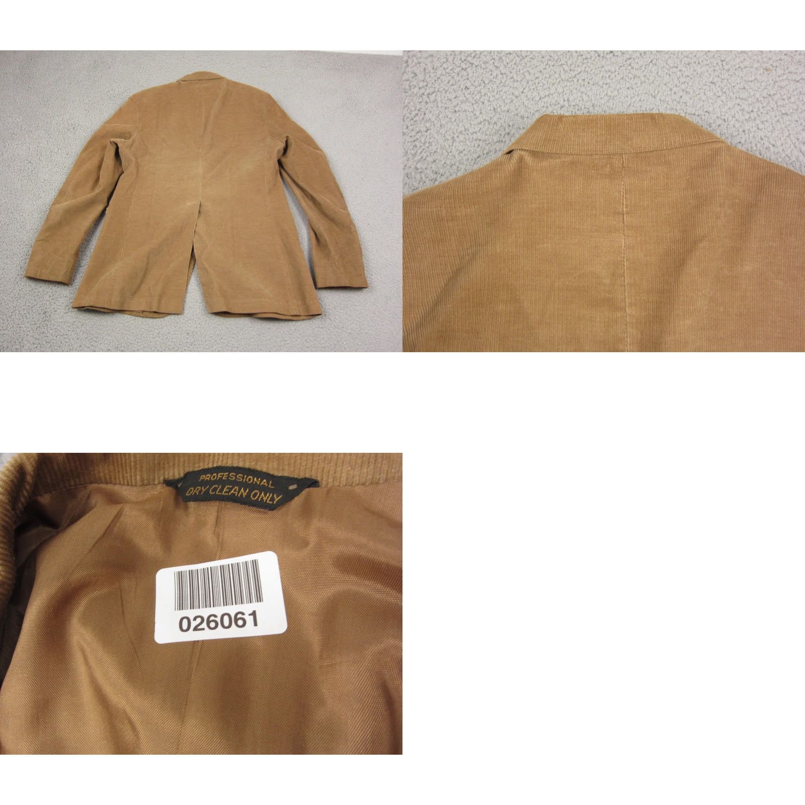 Levi's VINTAGE Levi's Blazer Mens 42 Brown Corduroy 80s 90s Styles Jacket Single-Breasted Notch Two-Button Size 42R - 10 Thumbnail