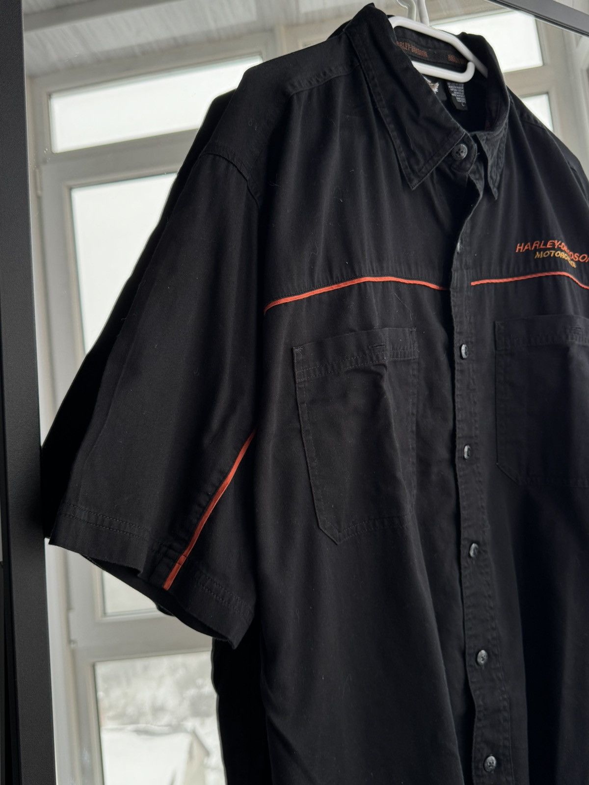Harley Davidson Vintage Harley-Davidson Moto Short Sleeve Shirt Sz L Size US L / EU 52-54 / 3 - 4 Thumbnail