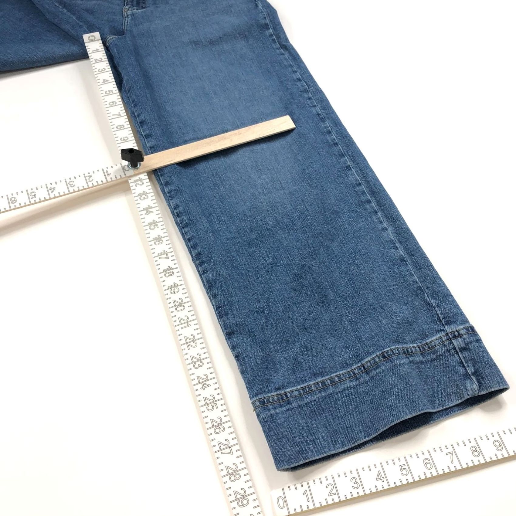 Lee Lee Denim Jeans 90s Wide-Leg 6 Short 26W 28L Blue Cotton Elastane Regular Mens Womens 5-Pocket Rise High Vintage No Size 28" / US 6 / IT 42 - 6 Thumbnail