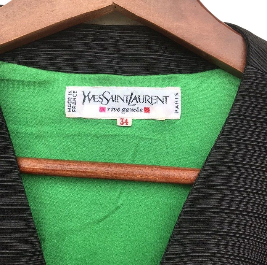 Yves Saint Laurent Rare 80s Vintage Yves Saint Laurent Cropped Bolero Jacket Size XS / US 0-2 / IT 36-38 - 9 Thumbnail