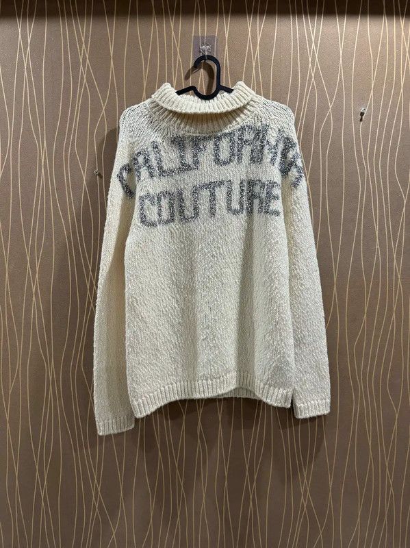 Dior Dior Cream Wool Sweater with California Couture Print 0089 Size XS / US 0-2 / IT 36-38 - 1 Thumbnail