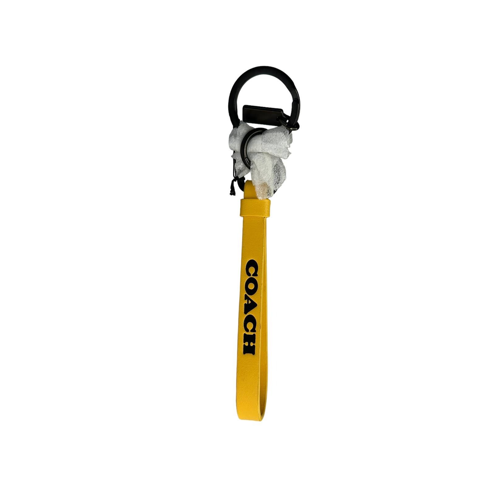 Coach Coach Loop Key FOB Attached split key ring Canary / Black Size ONE SIZE - 1 Thumbnail