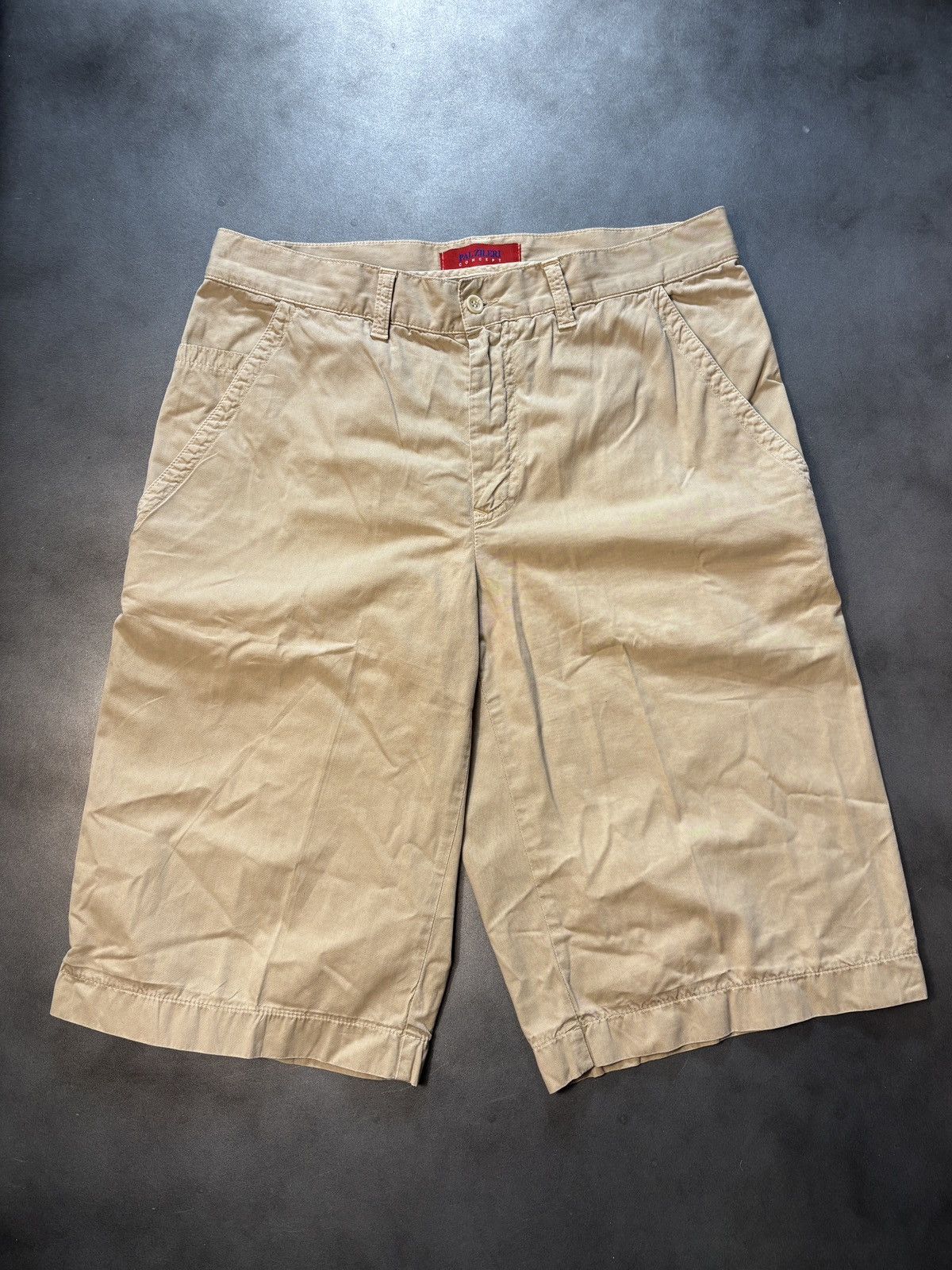Pal Zileri × Vintage Vintage Pal Zileri Concept Shorts Long Tan Summer Cotton 30 Size US 31 - 10 Thumbnail