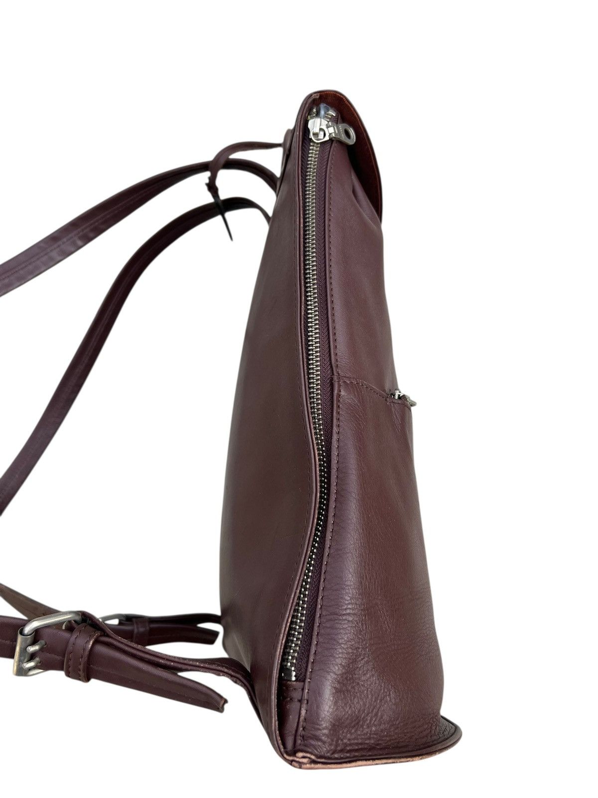 Leather Vintage Yohji Yamamoto Y’saccs Patina Leather Backpack Bag Size ONE SIZE - 13 Thumbnail