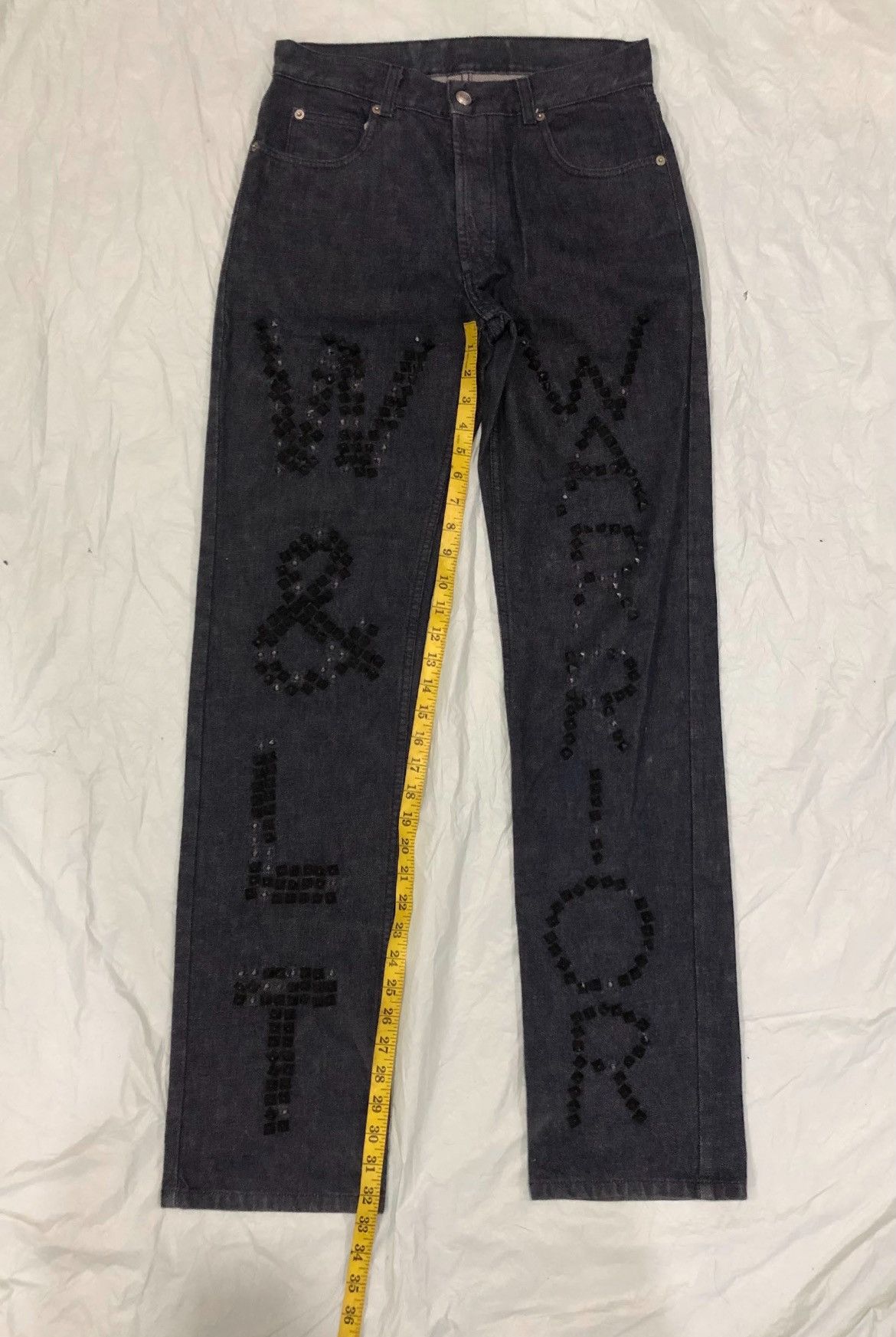 Walter Van Beirendonck ▶️ W&LT /Walter Van Beirendonck Aw97 Studded Jeans Size US 30 / EU 46 - 19 Thumbnail