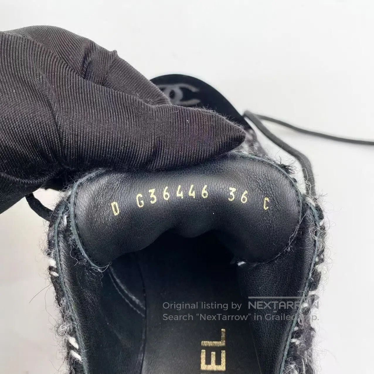 Chanel Chanel Tweed chain gray and black color-blocking loafers| Size US 5.5 / IT 35.5 - 7 Thumbnail
