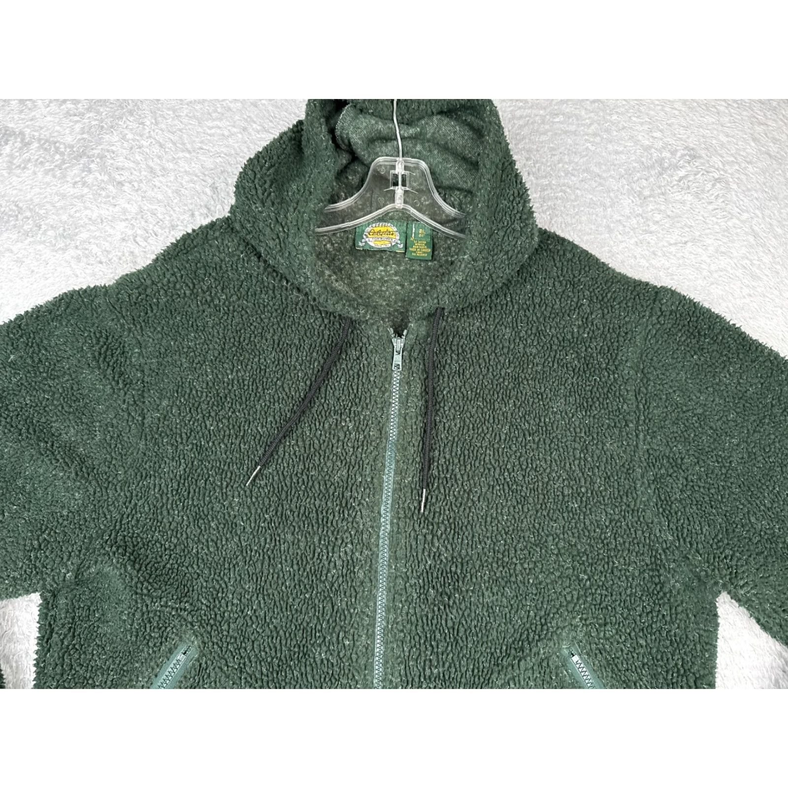 Vintage Cabela's For Women Jacket Green Sherpa Fleece Full Zip Hooded Pockets M Size M / US 6-8 / IT 42-44 - 6 Thumbnail