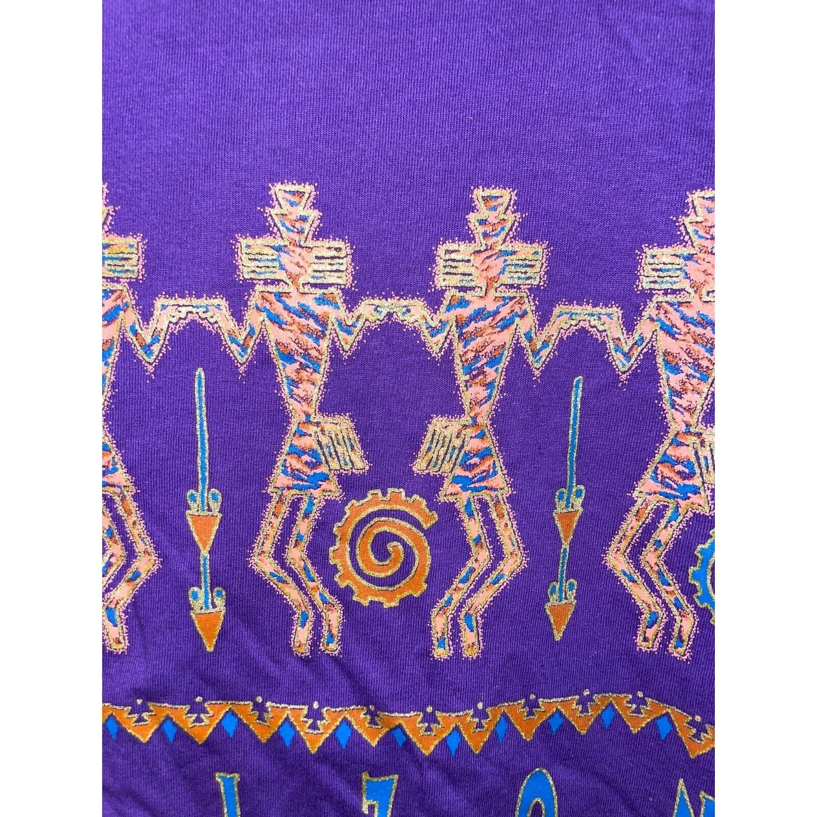 Jerzees Vintage Arizona Native Shirt American Purple Tee VTG 90s L Size US L / EU 52-54 / 3 - 4 Thumbnail