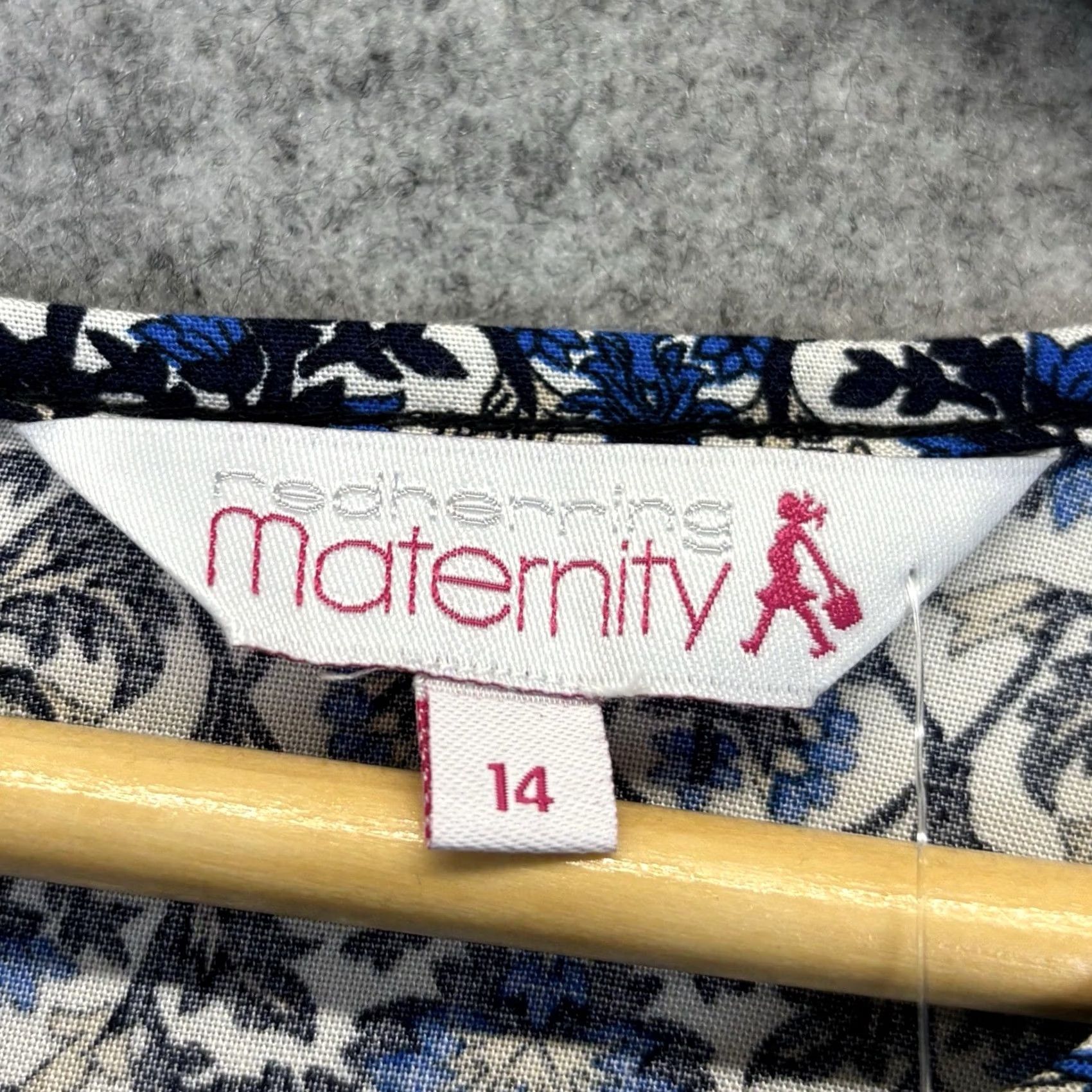 Vintage Red Herring Dress Womens 14 maternity UK14 Flute Sleeve Floral Blue Black Mix New With Tag Size XL / US 12-14 / IT 48-50 - 6 Thumbnail