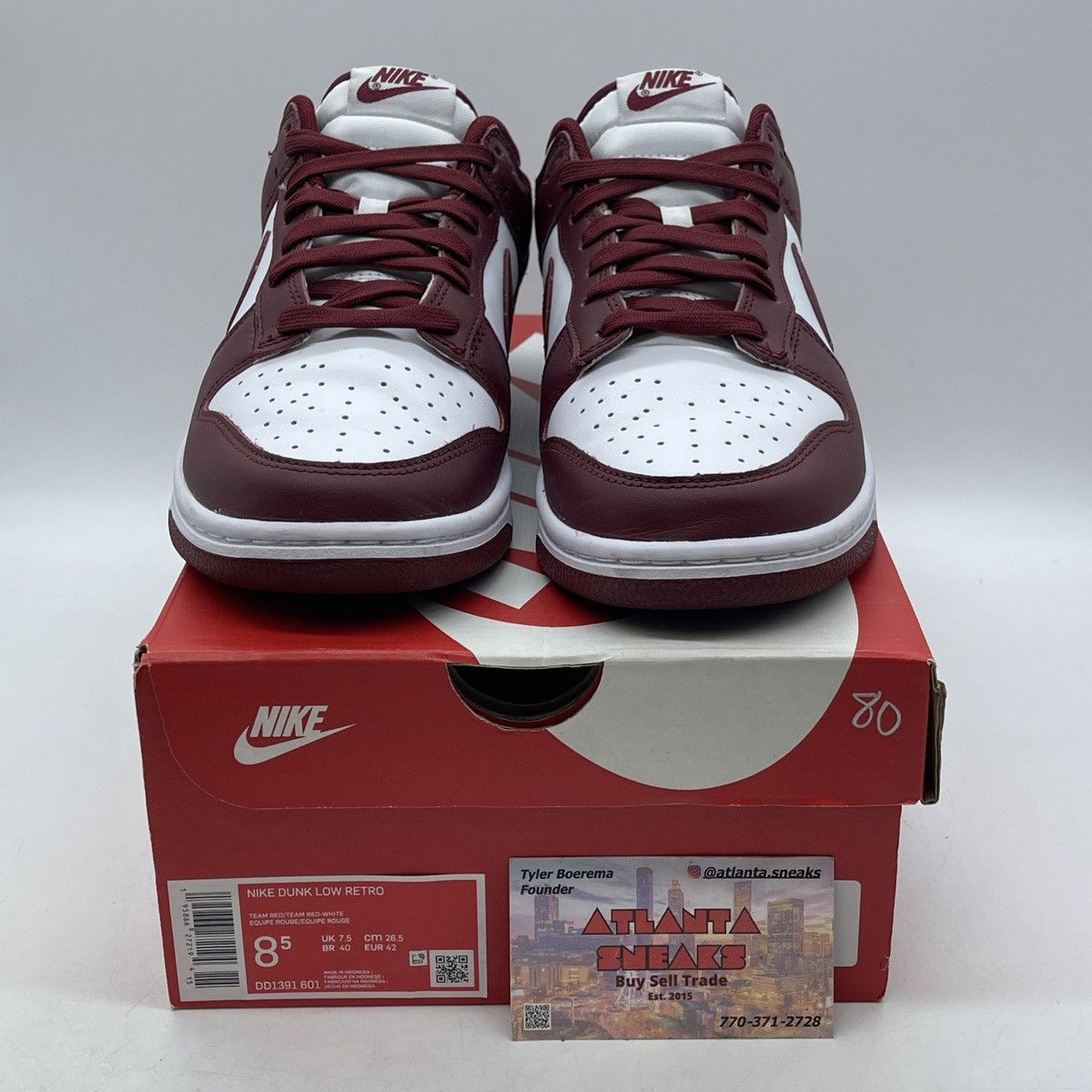 Nike Dunk low team red Size US 8.5 / EU 41-42 - 2 Thumbnail