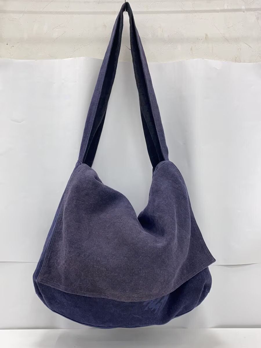 Yohji Yamamoto/Linen/Black/Solid Color Shoulder Bag