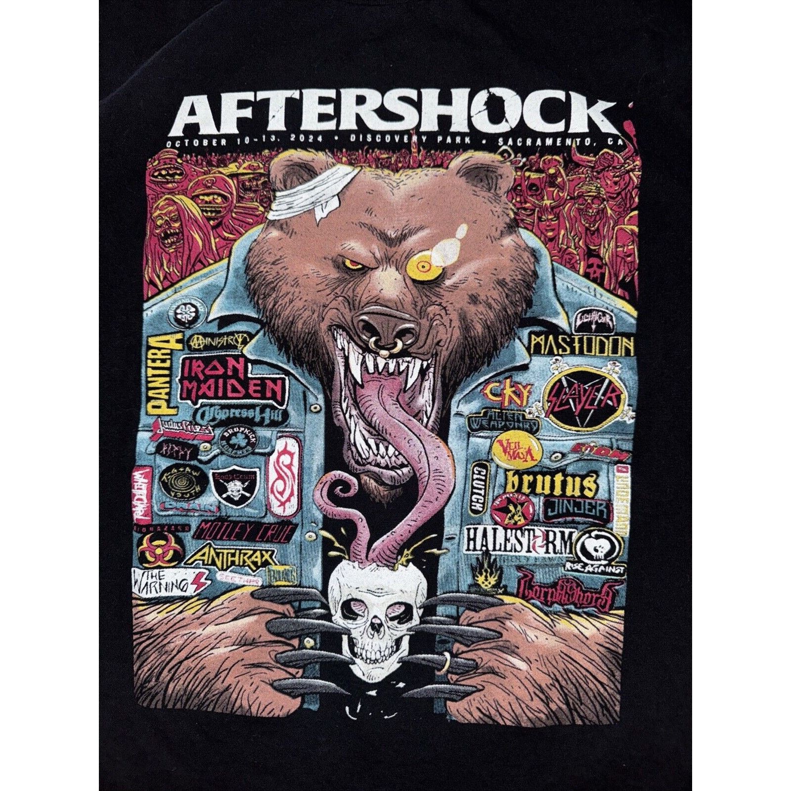 Band Tees × Vintage Aftershock 2024 Band T-Shirt Black Small 16x24.5 Size US S / EU 44-46 / 1 - 2 Thumbnail