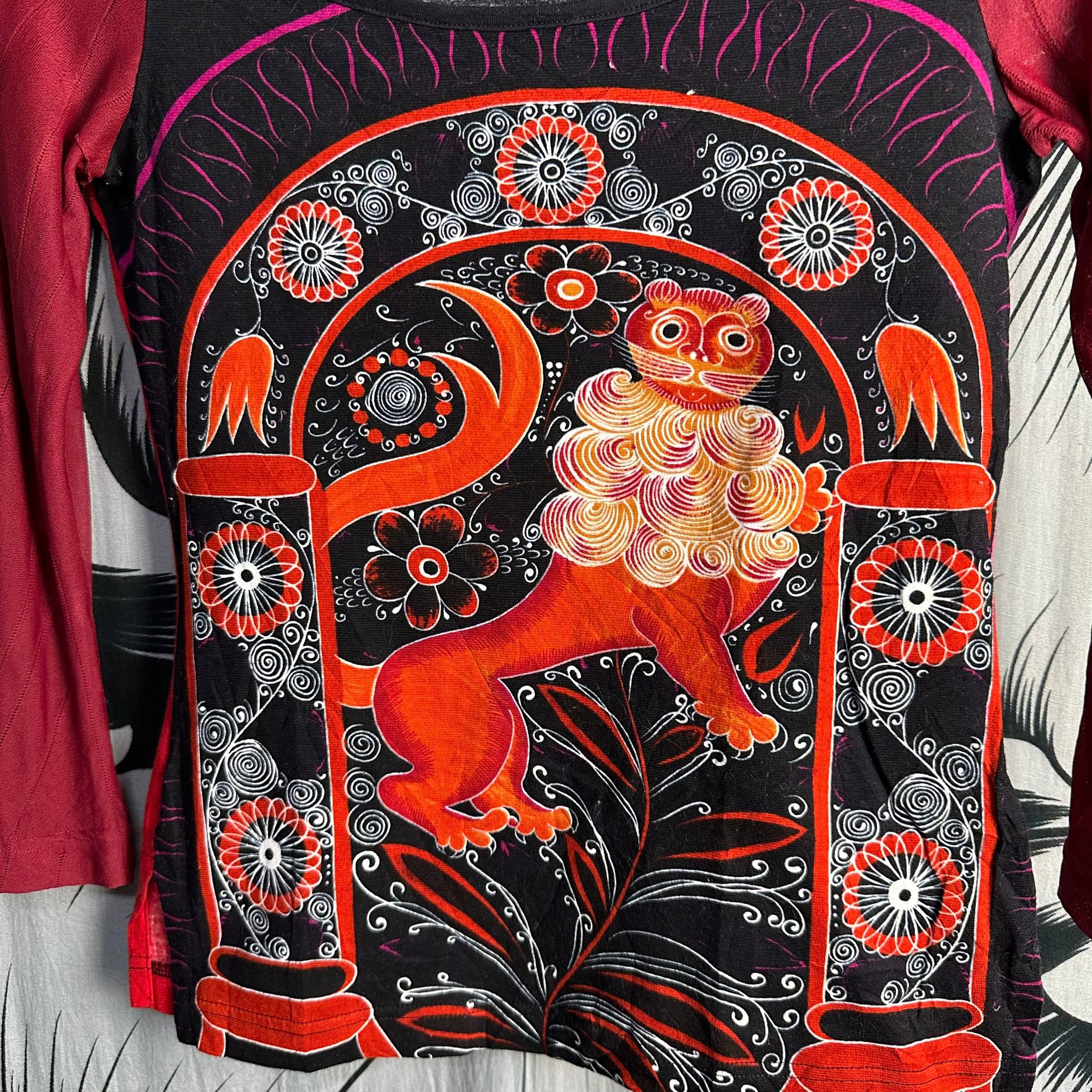 Custo Barcelona Rare Custo Barcelona All Over Printed Long Sleeve Top Size S / US 4 / IT 40 - 4 Thumbnail