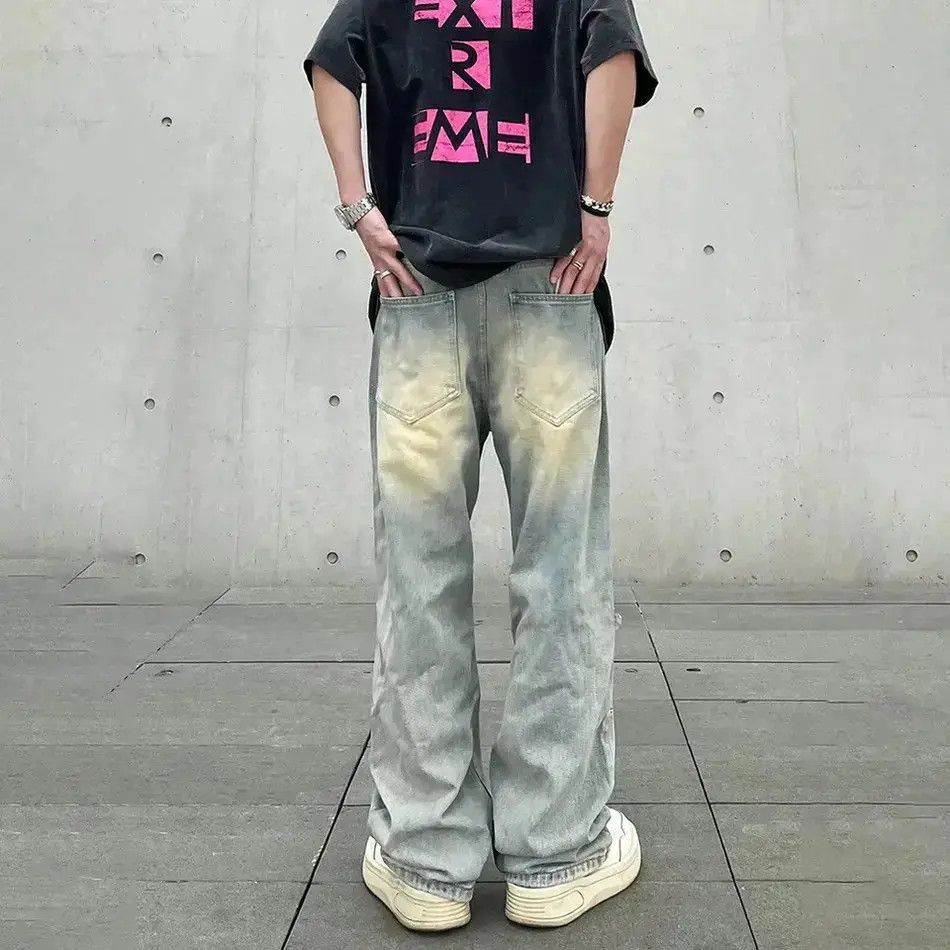 Japanese Brand Ripped Jeans Men Baggy Streetwear Size US 32 / EU 48 - 6 Thumbnail