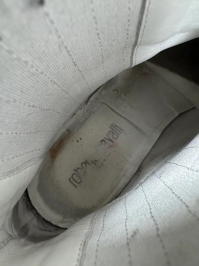 Roberto Cavalli 2010s Roberto Cavalli White Avant-Garde Leather Boots Size US 10 / EU 43 - 9 Thumbnail