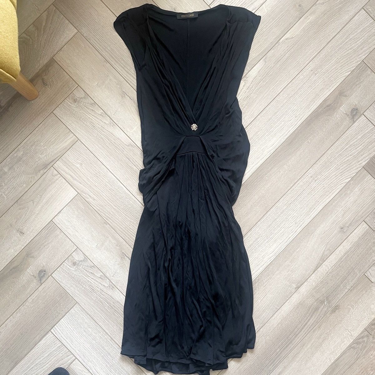 Roberto Cavalli Roberto Cavalli Mainline FW06 Black Gown Dress Size S / US 4 / IT 40 - 4 Thumbnail