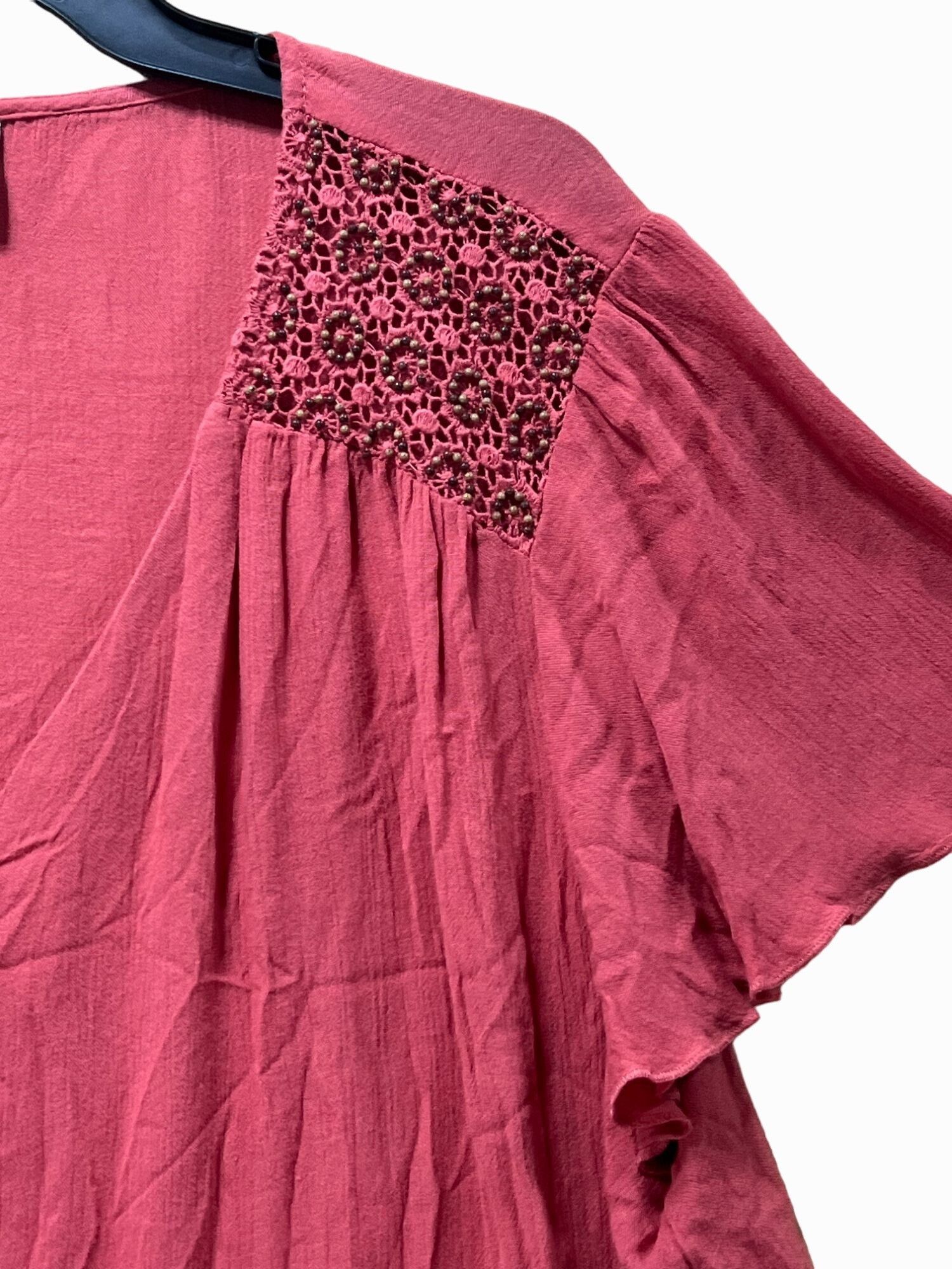 Other ST JOHN'S BAY - Women's Short Sleeve Button Down Blouse - Pi Size XXL / US 16-18 / IT 52-54 - 12 Thumbnail