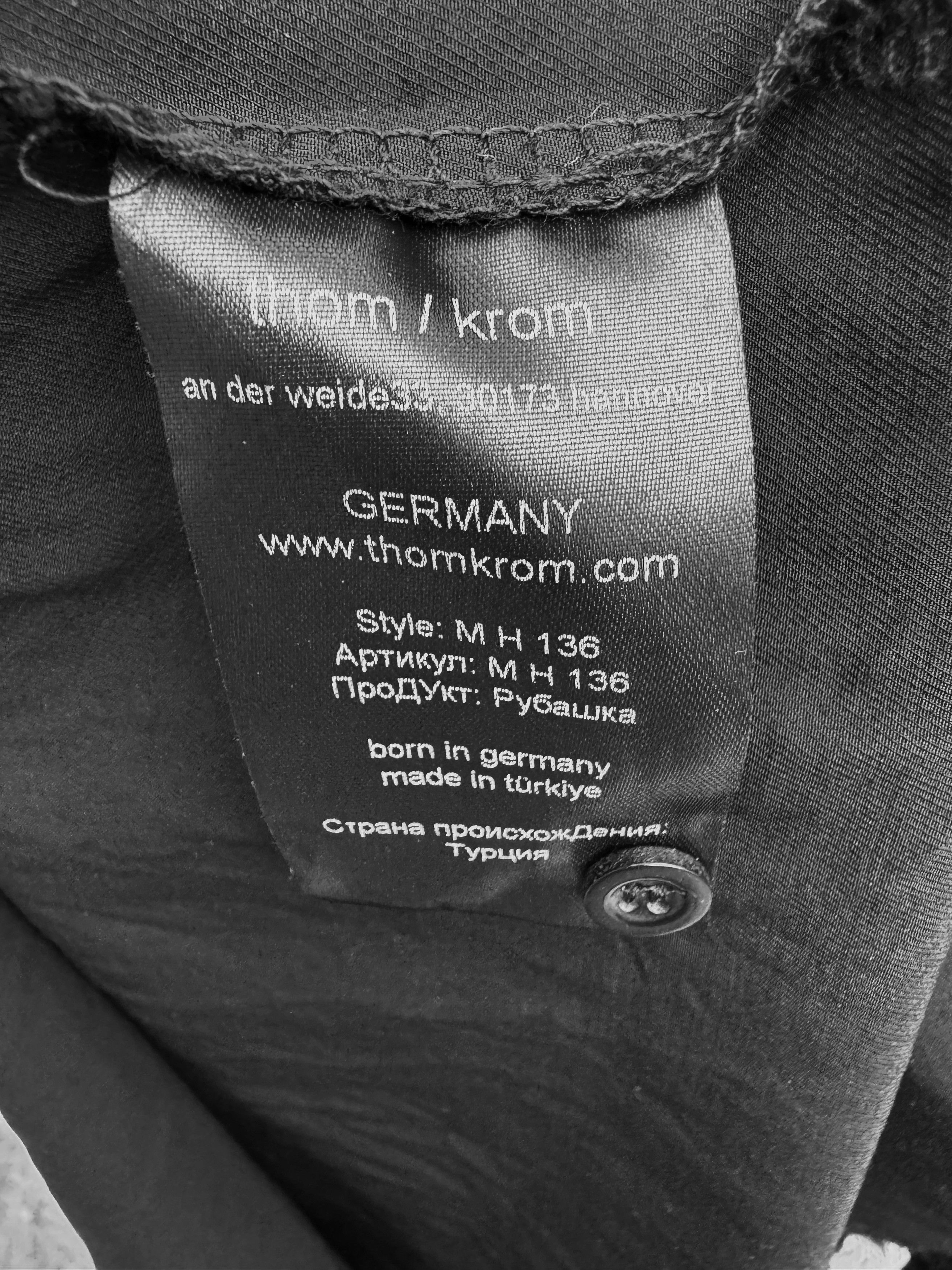 Thom Krom Thom Krom Black Mandarin Collar Shirt M Size US M / EU 48-50 / 2 - 10 Thumbnail