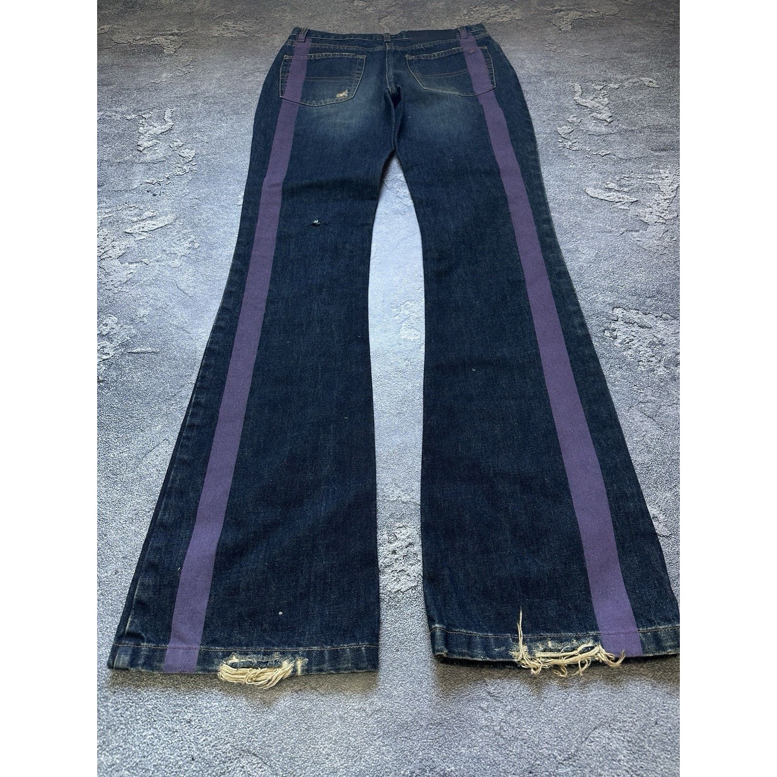 John Richmond Vintage John Richmond Bootcut Overprinted Punk Denim Pants Size 28" / US 6 / IT 42 - 11 Thumbnail