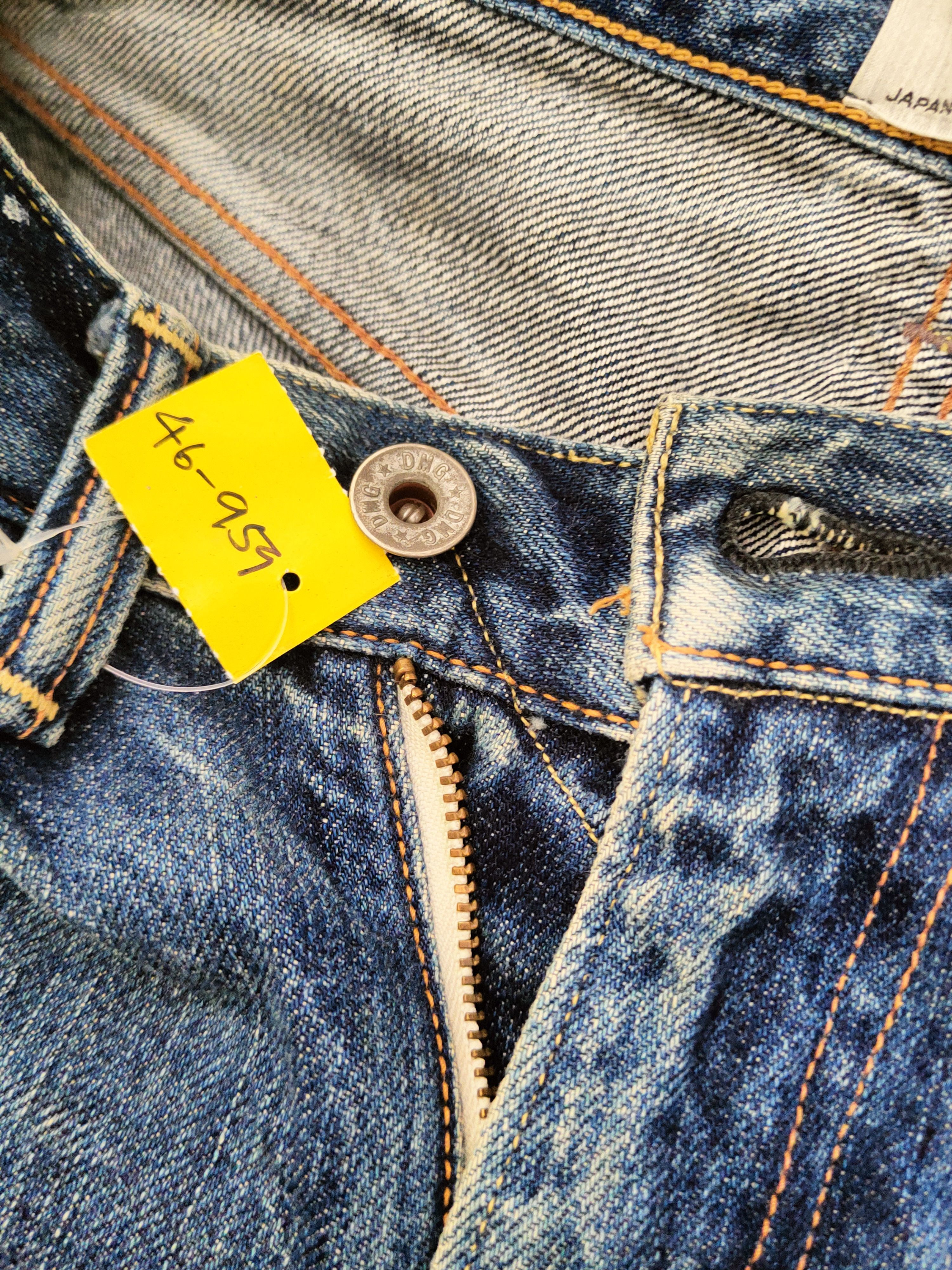 Japanese Brand DL D.M.G Dark Blue Distressed Ripped denim Jeans #46-959 Size US 28 / EU 44 - 16 Thumbnail