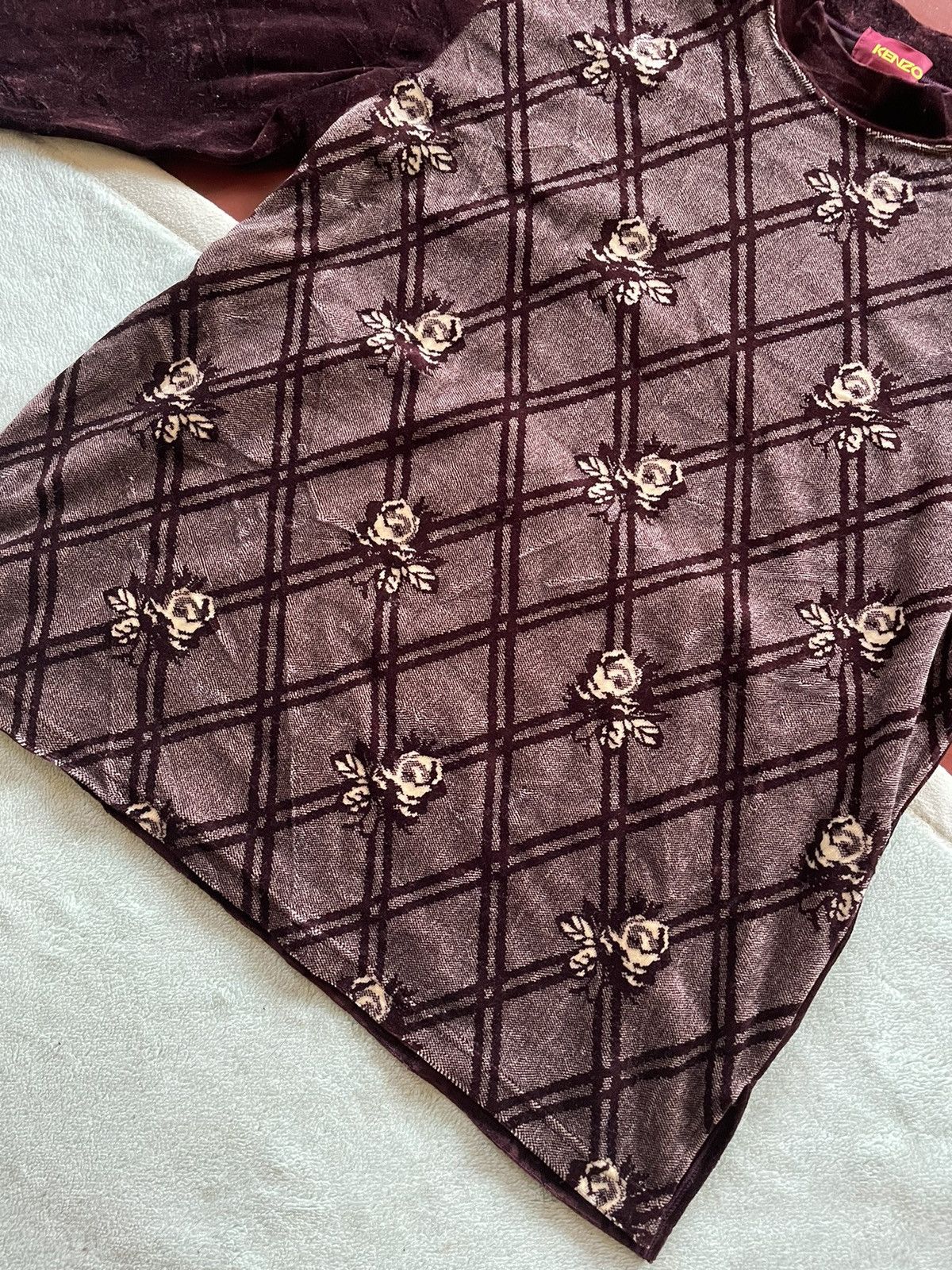 Japanese Brand × Kenzo × Vintage Vintage Kenzo Floral Velvet Size M / US 6-8 / IT 42-44 - 5 Thumbnail