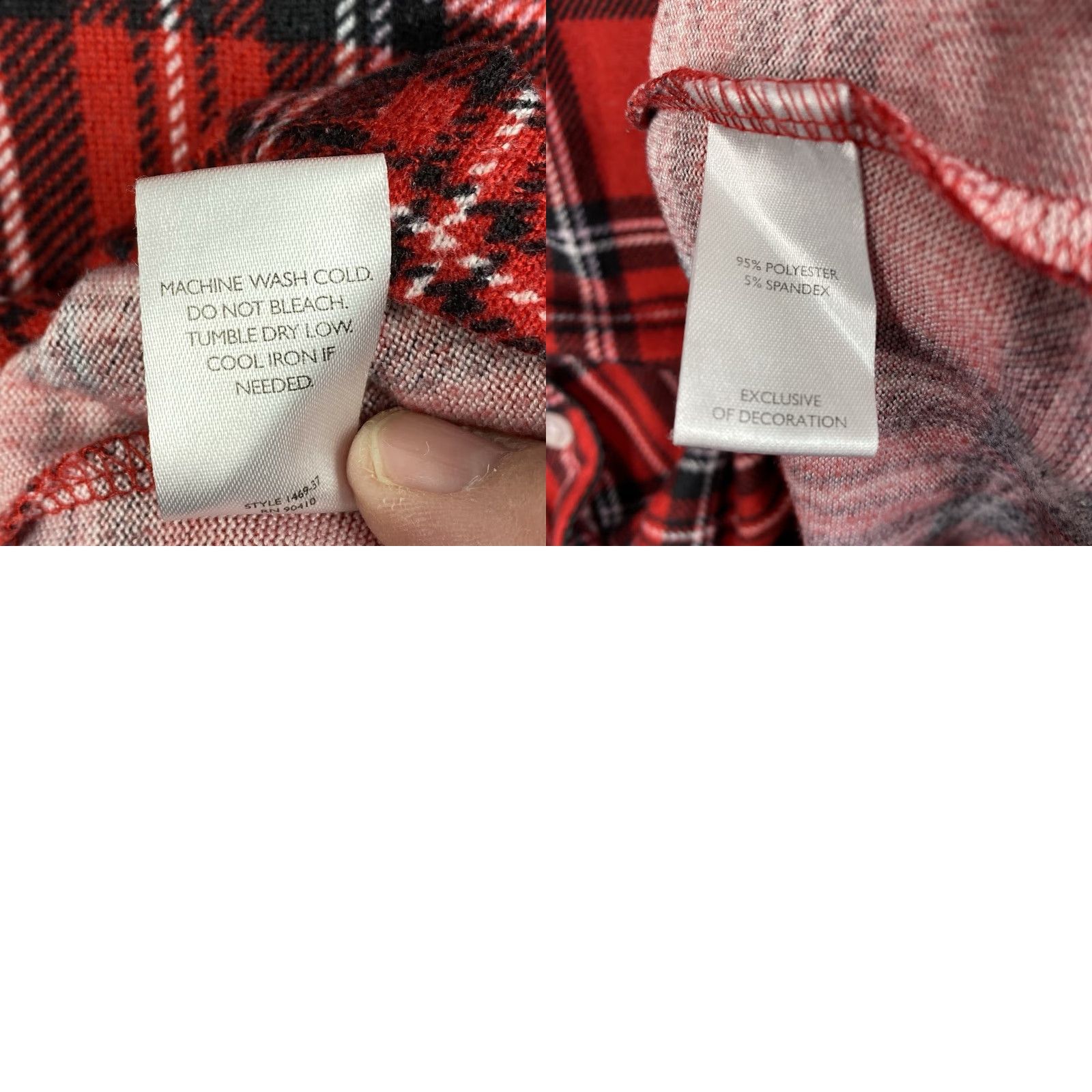 Laura Ashley Laura Ashley Womens XL Sleepshirt Plaid Nightgown Red Pocket Button V-Neck Soft Cozy Thermal Knit Flannel Lightweight Fall Winter 90s Theme (None) Size XL / US 12-14 / IT 48-50 - 8 Thumbnail