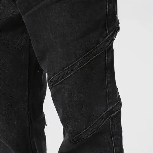 VIBE Retro heavy embroidery ripped washed distressed jeans Size US 34 / EU 50 - 4 Thumbnail