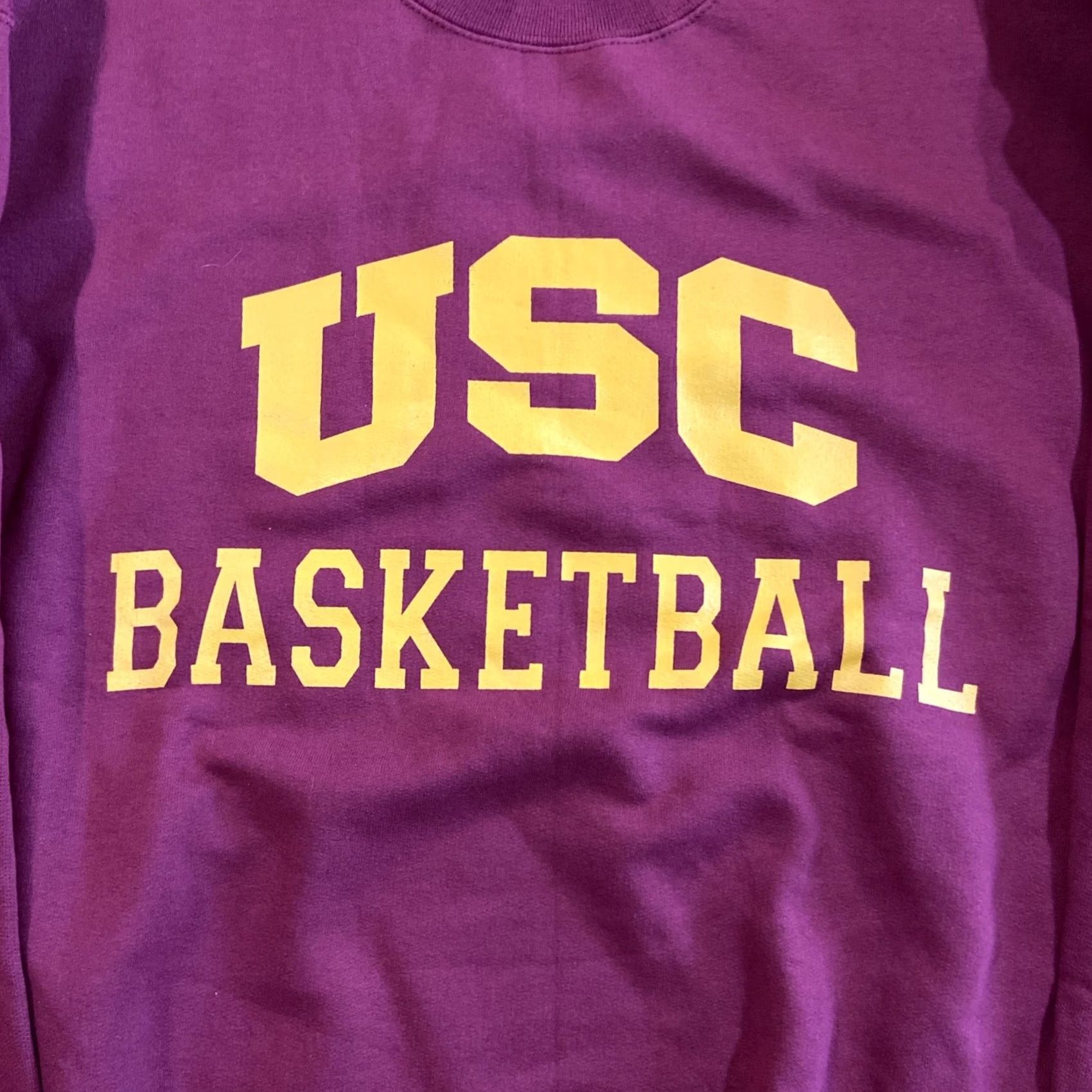 Hanes VINTAGE USC Trojans Hanes Crewneck Sweatshirt Size L Red Cotton Fleece Embroidered Logo Mens 90s College Sports Size US L / EU 52-54 / 3 - 2 Thumbnail