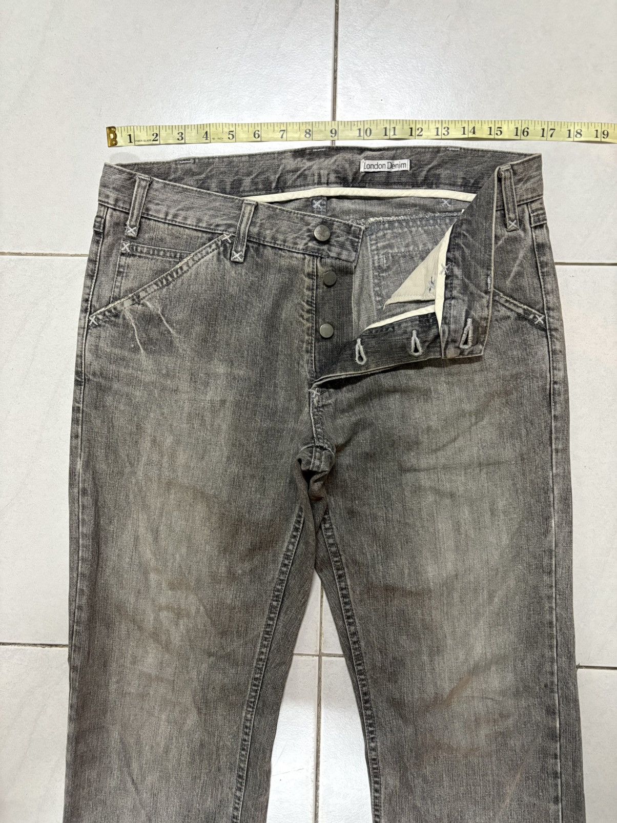 Japanese Brand Japanese London Denim Streetwear Straight Cut Jeans Size US 33 - 4 Thumbnail