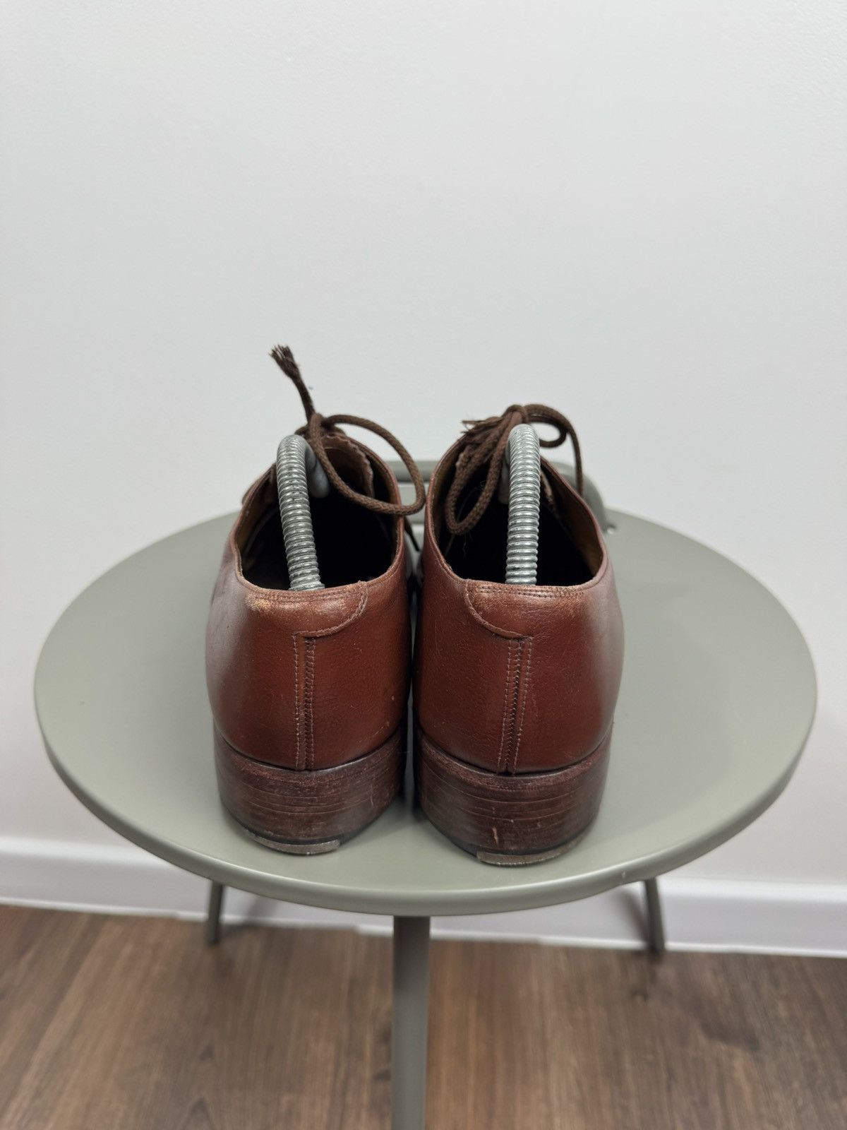 Other Vintage Heavy Leather Oxford Shoes US 9 Metal Heel Taps Size US 9 / EU 42 - 6 Thumbnail