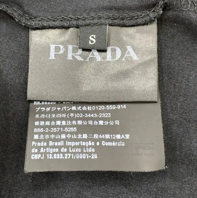 Prada Prada Black Cotton Women's T-Shirt. Size S / US 4 / IT 40 - 6 Thumbnail