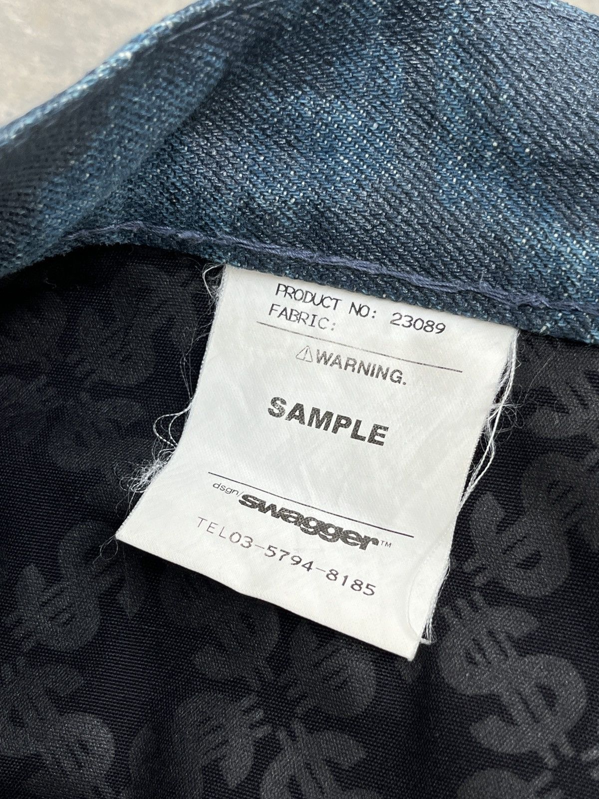 Swagger SAMPLE Swagger Waxed Blue Denim Jeans Size US 31 - 8 Thumbnail