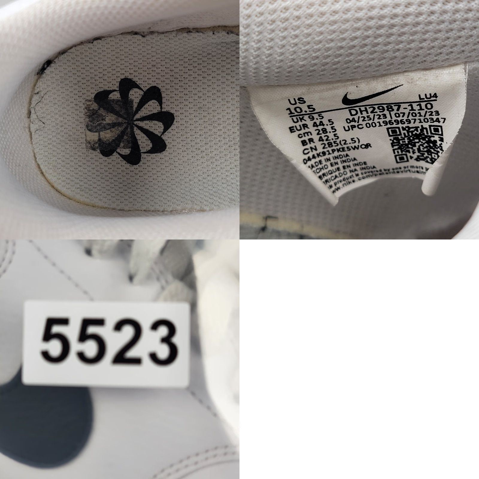 Nike Nike Court Vision Low Lifestyle Sneakers White/Black DH2987-110 Mens 10.5 Shoes Sneaker Casual Workwear Lifestyle 2023 Mens Size US 11 / EU 44 - 9 Thumbnail